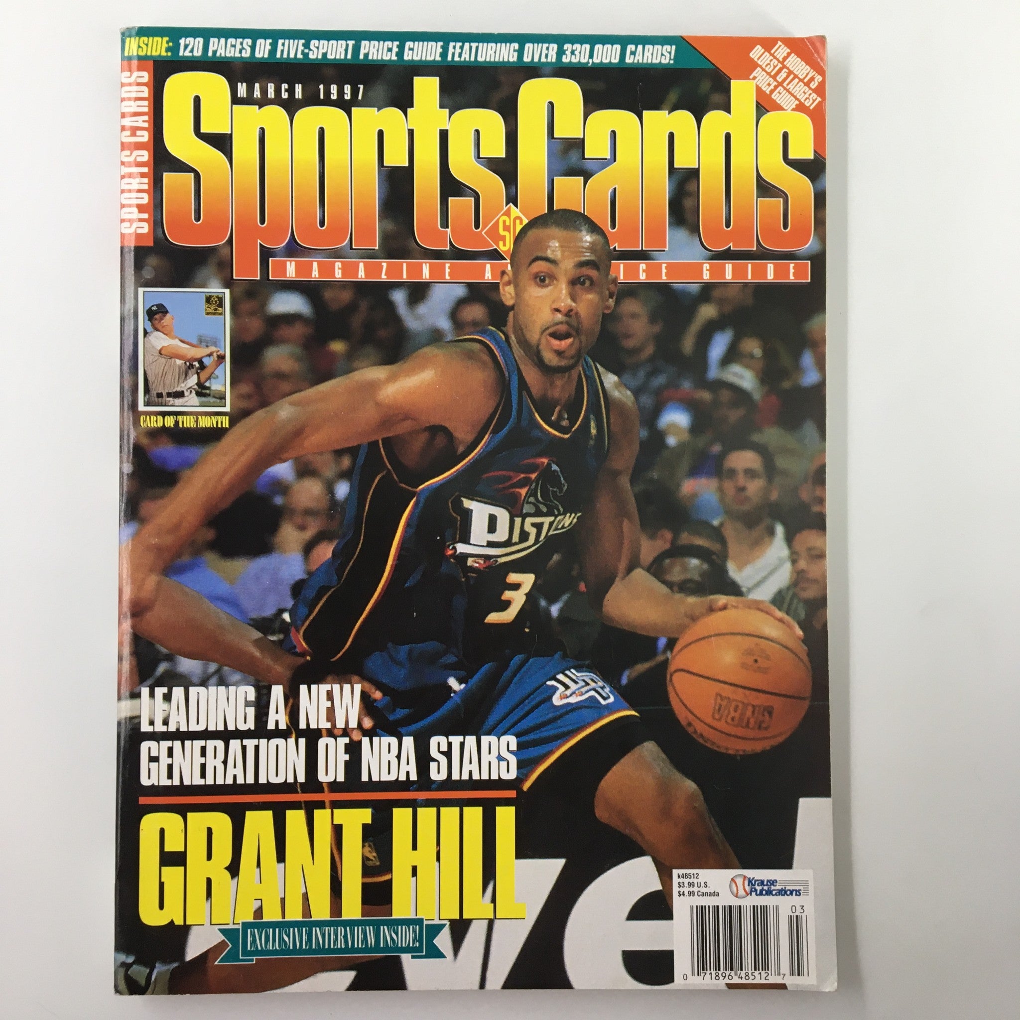 Sports Cards Magazine March 1997 NBA Detroit Pistons Grant Hill No Label