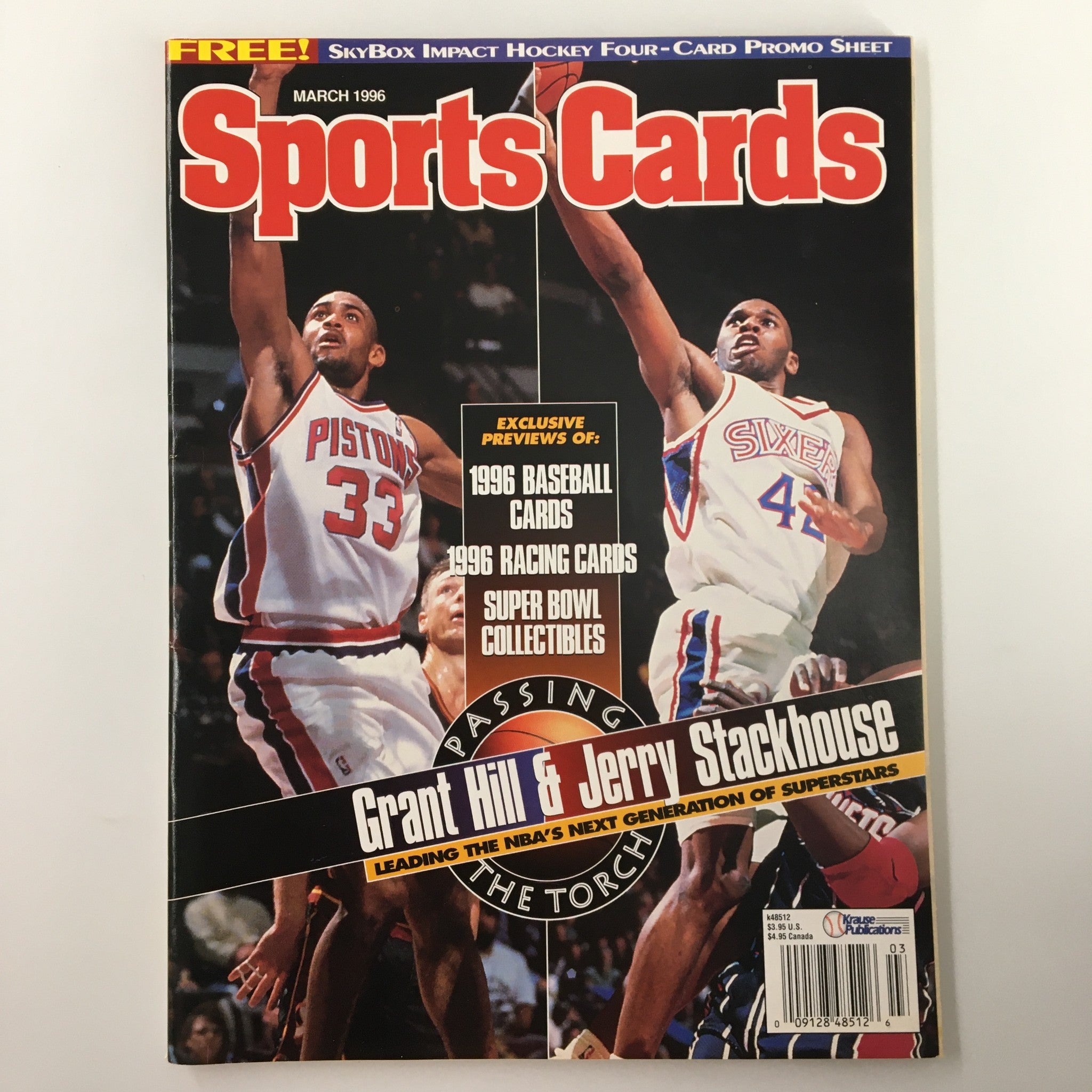 Sports Cards Magazine March 1996 Grant Hill and Jerry Stackhouse No Label