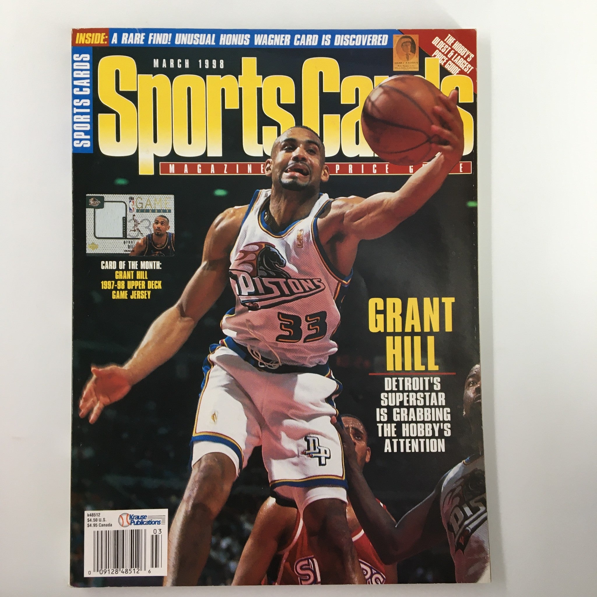 Sports Cards Magazine March 1998 NBA Detroit Pistons Grant Hill No Label