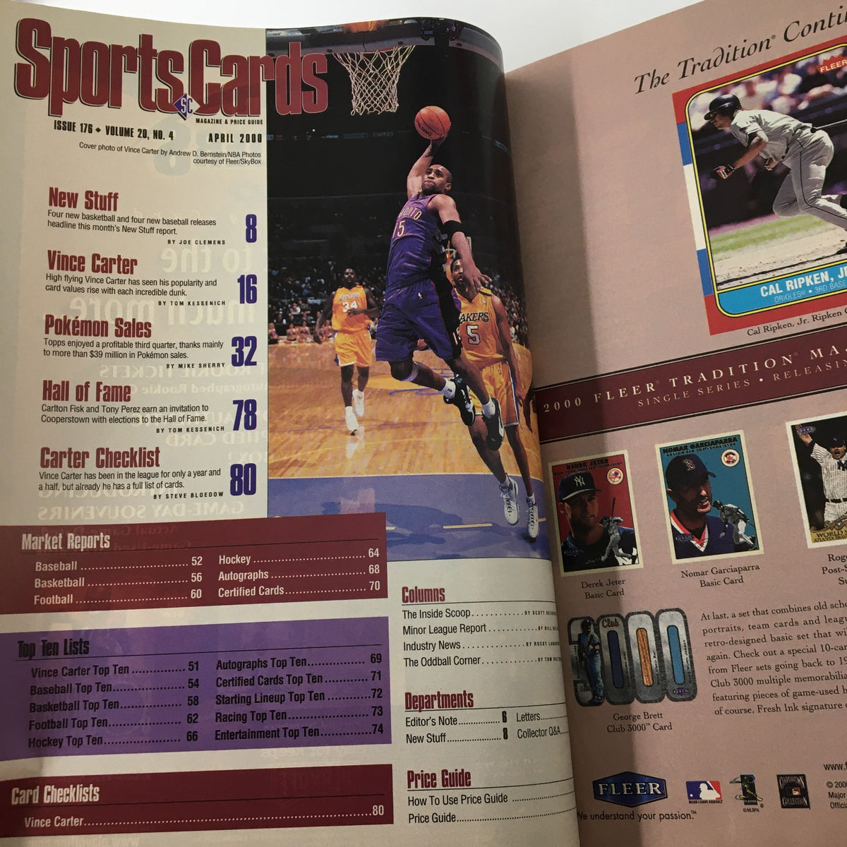 Sports Cards April 2000 Raptors Vintage Magazine