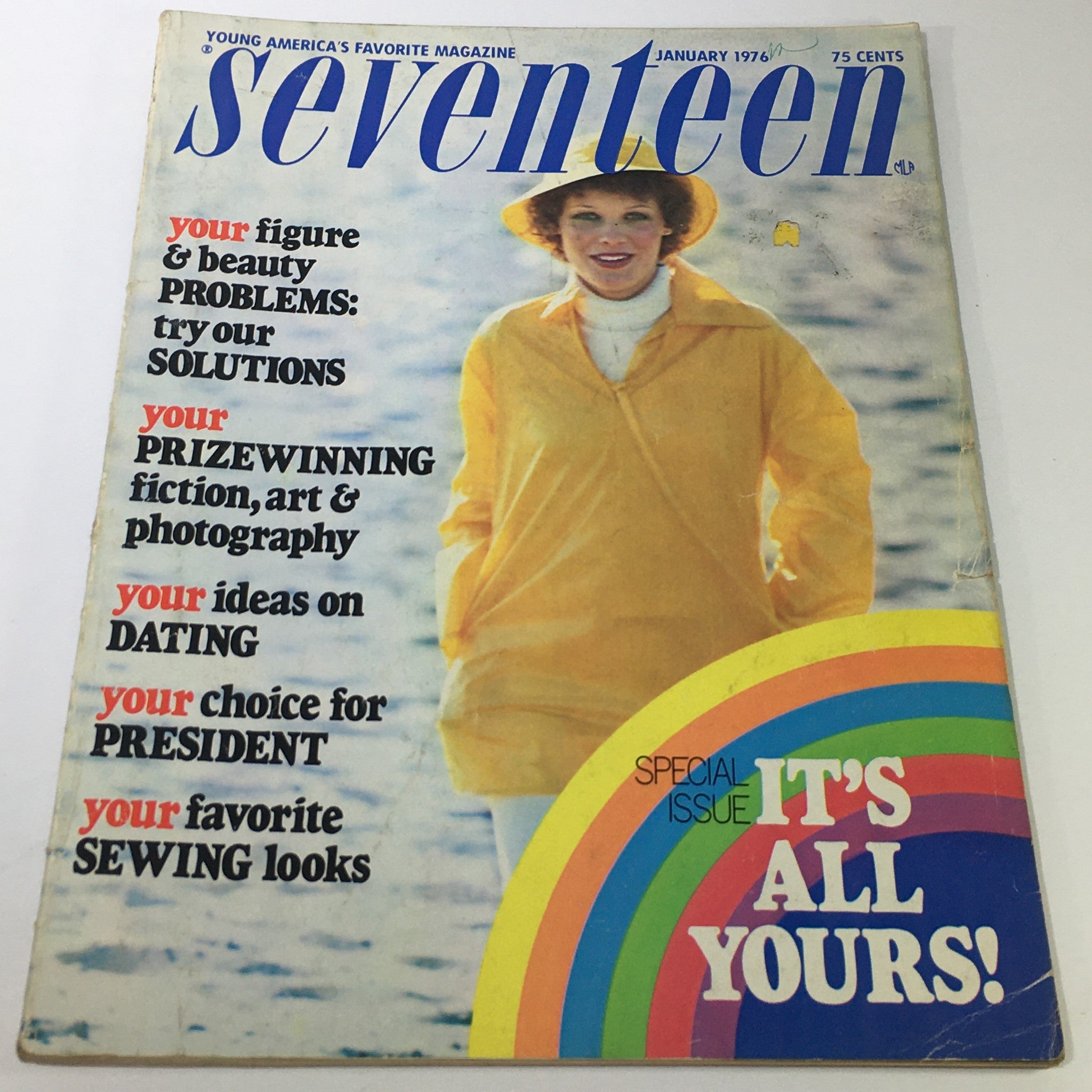 VTG Seventeen Magazine: January 1976 - Jeanie Soares Cover / No Label