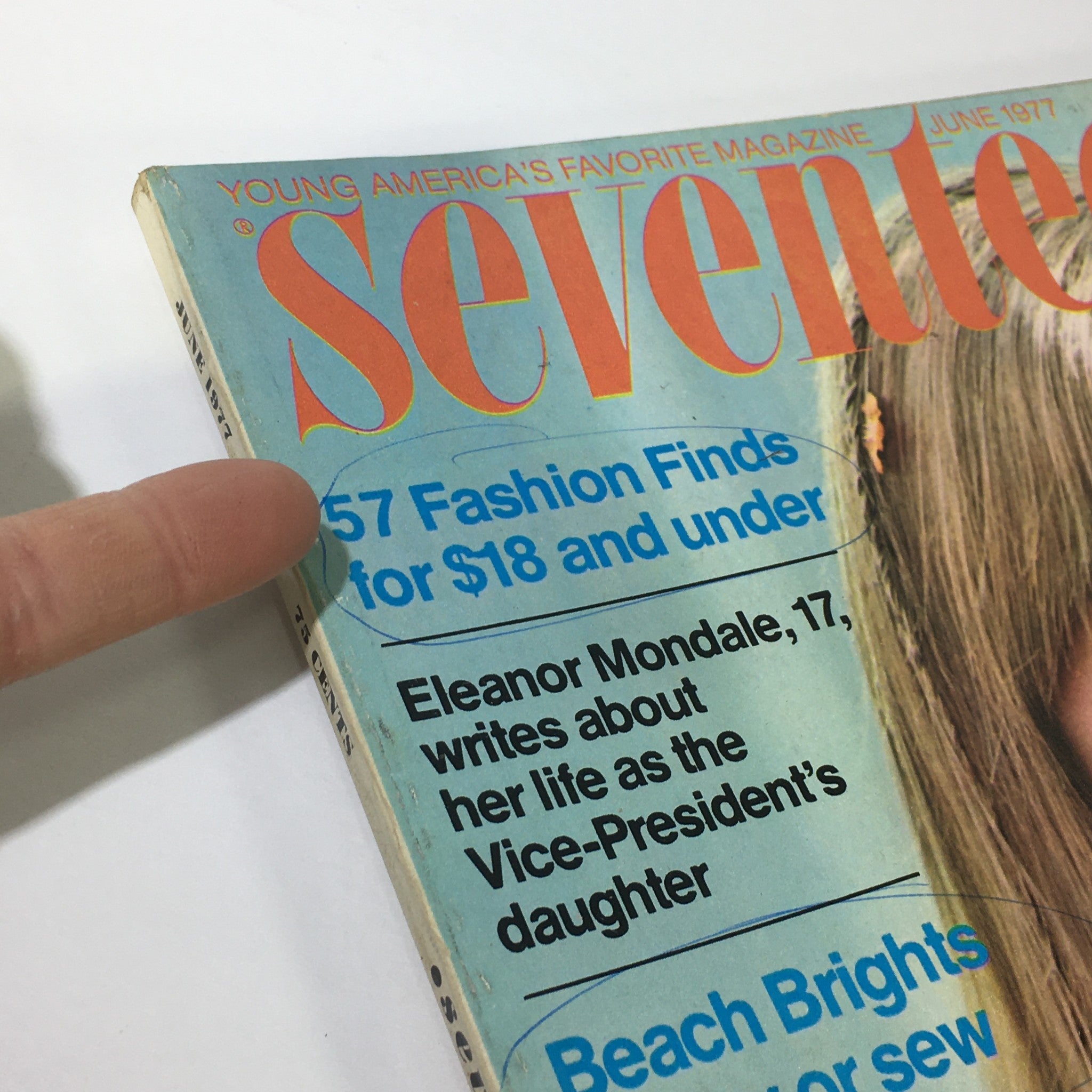 VTG Seventeen Magazine: June 1977 - Michaela Sundholm Cover / Eleanor Mondale