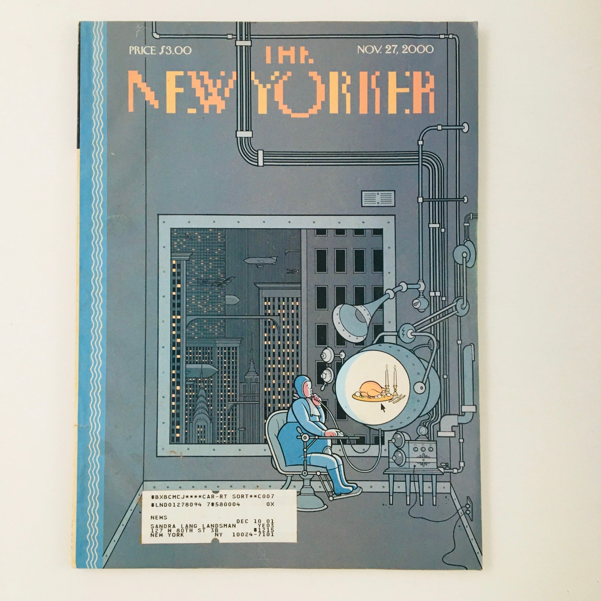 The New Yorker Full Magazine November 27 2000 Thanksgiving.com by Chris Ware