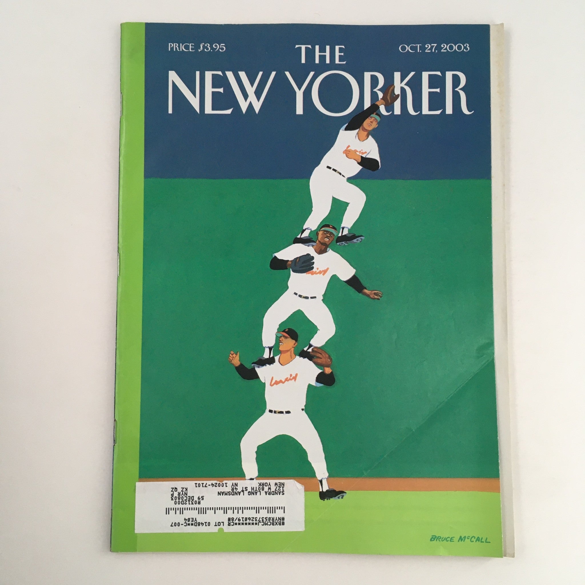 The New Yorker Full Magazine October 27 2003 The Fly Ball by Bruce McCall