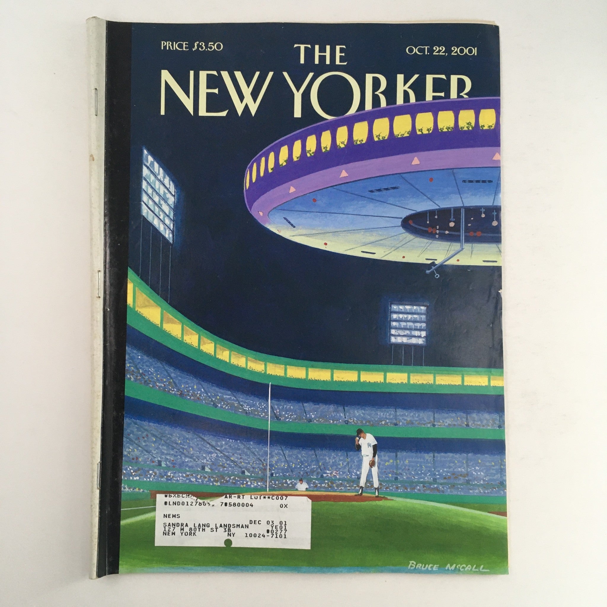 The New Yorker Full Magazine October 22 2001 Sky Box by Bruce McCall