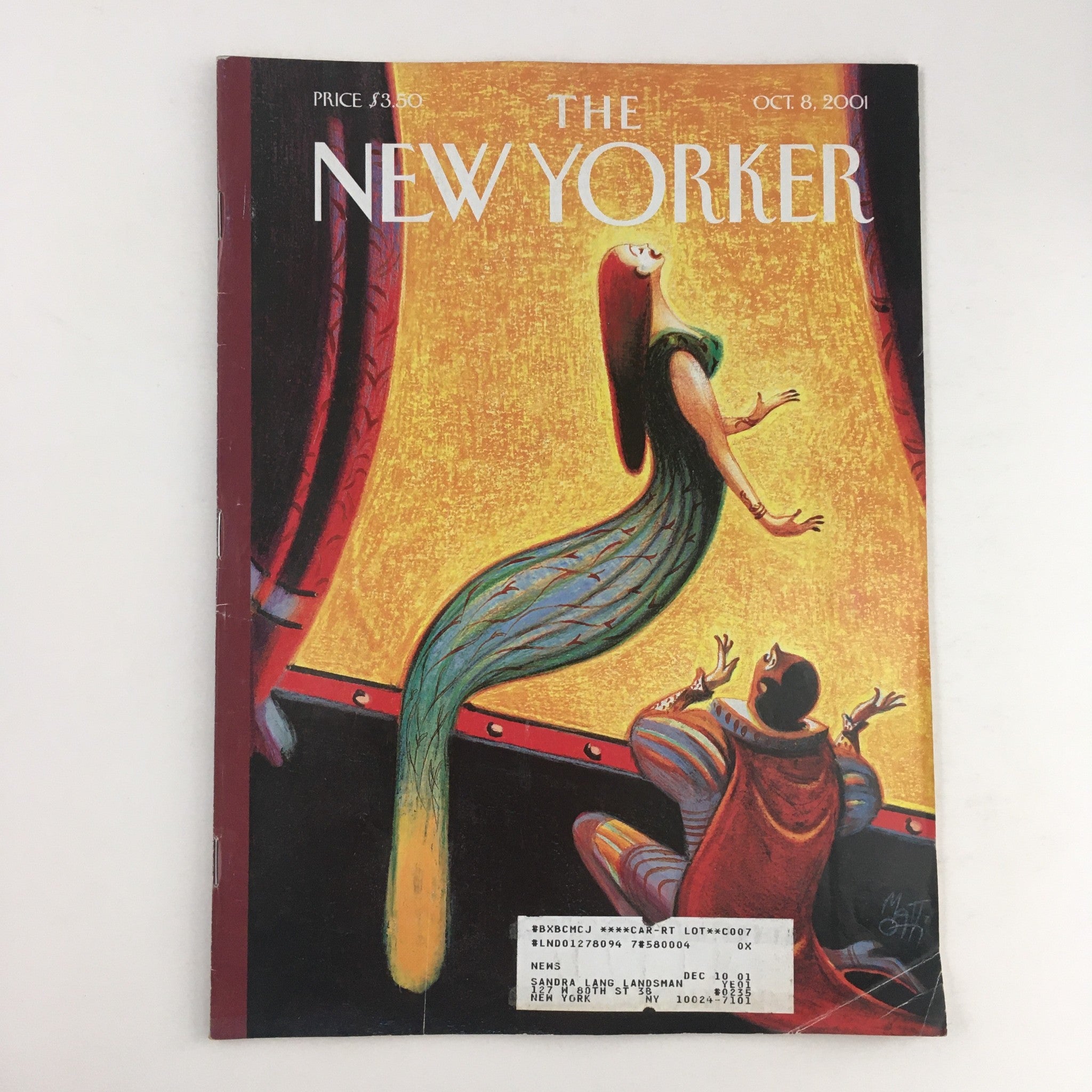 The New Yorker Full Magazine October 8 2001 Rising Voices by Lorenzo Mattotti