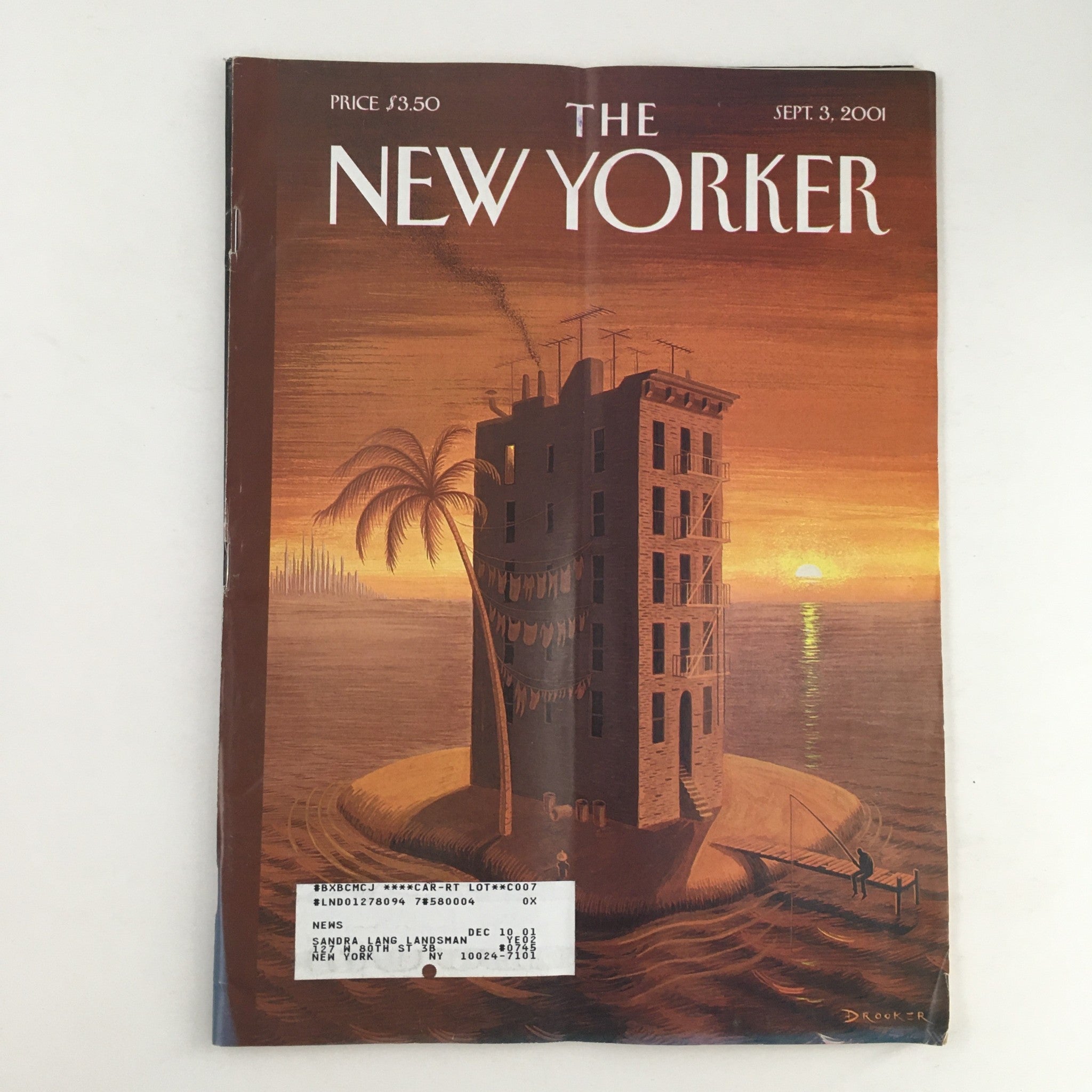 The New Yorker Full Magazine September 3 2001 Tenement Island by Eric Drooker