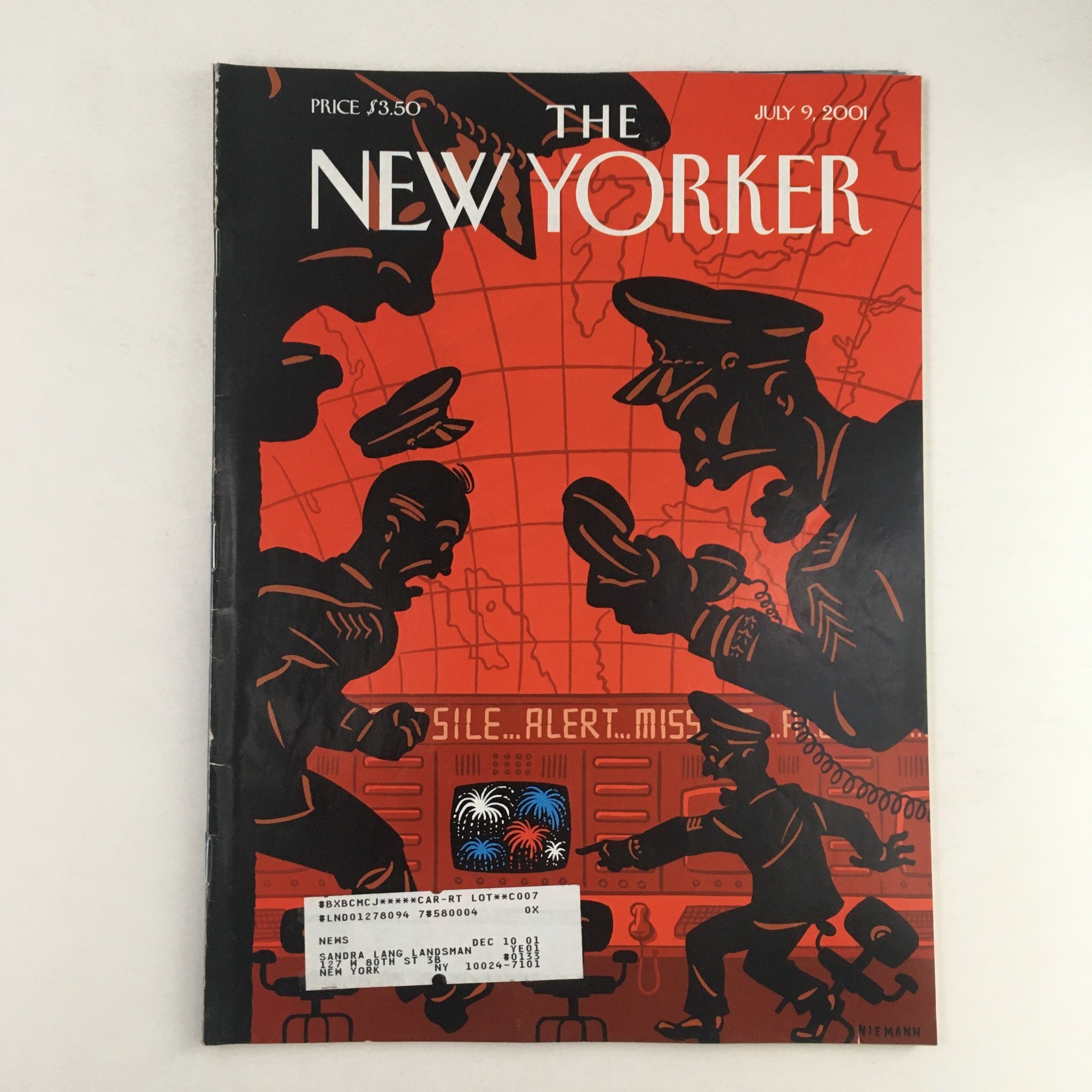 The New Yorker Full Magazine July 9 2001 Missile Alert by Christoph Niemann