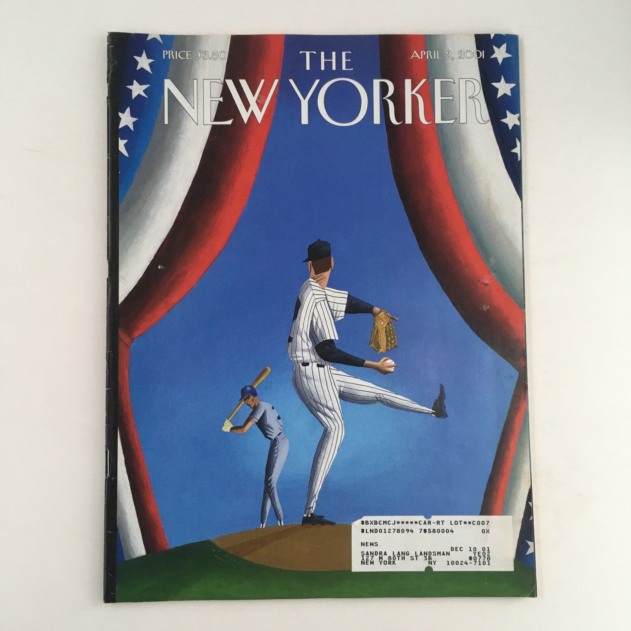 The New Yorker Full Magazine April 2 2001 Opening Day by Mark Ulriksen