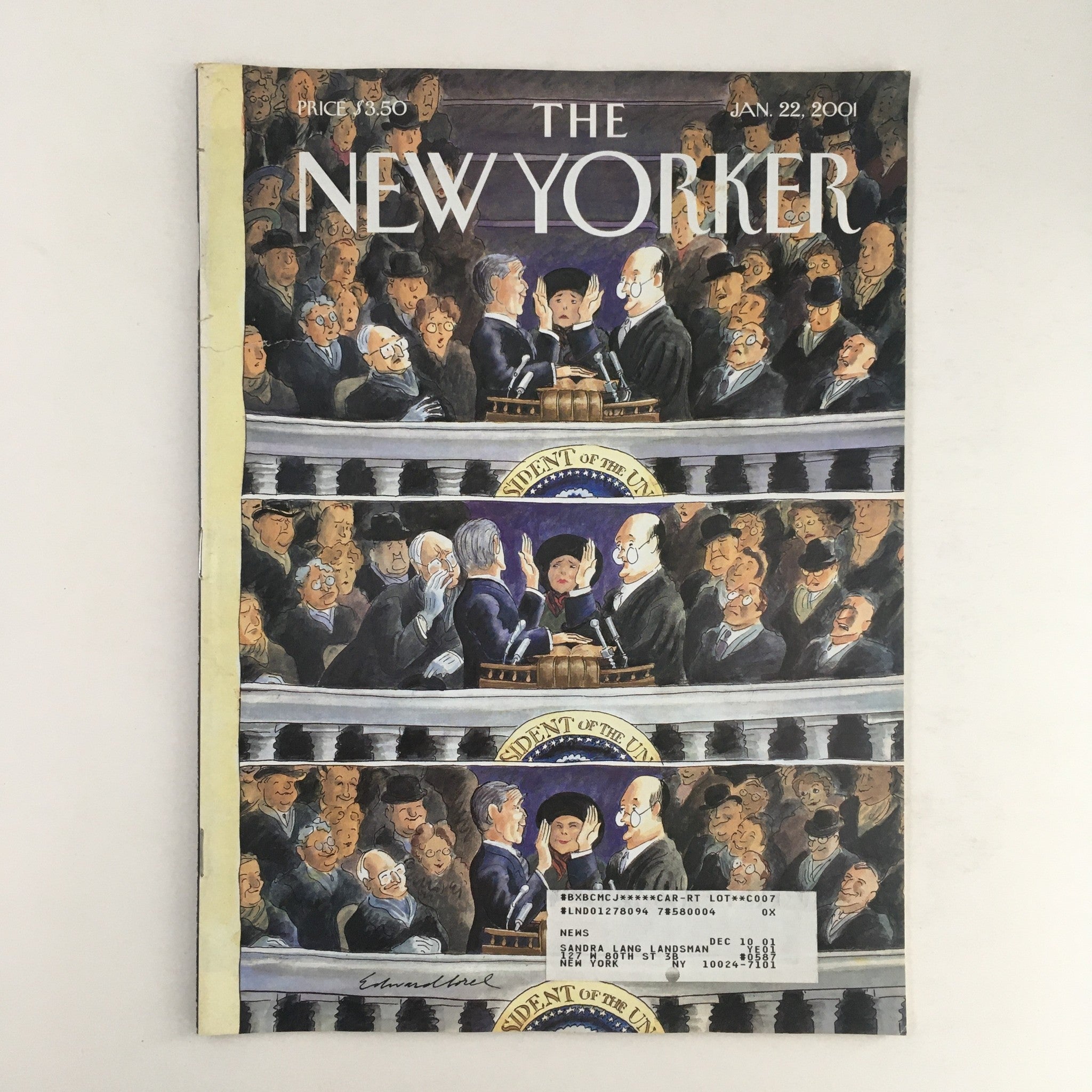 The New Yorker Full Magazine January 22 2001 Slip of State by Edward Sorel