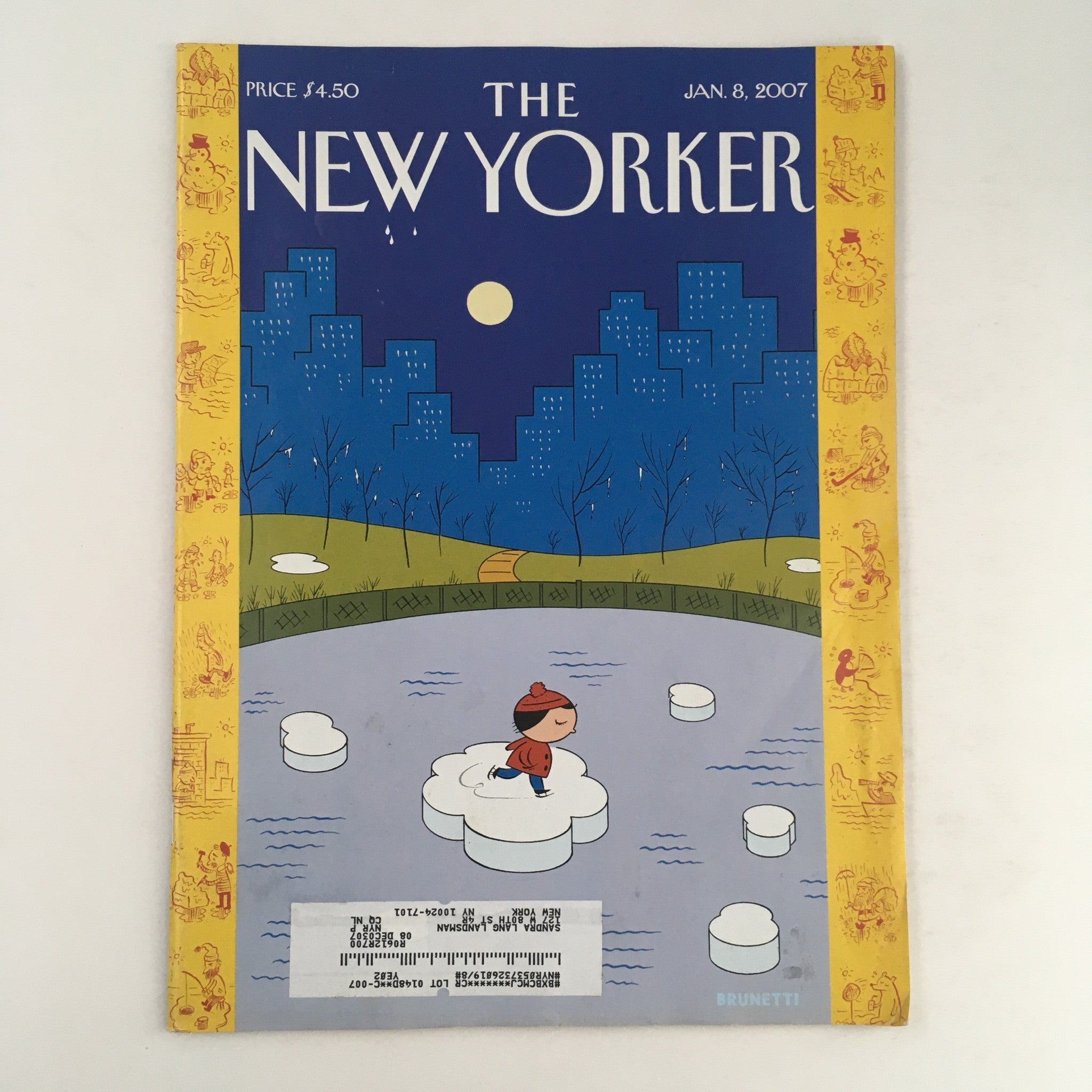 The New Yorker Full Magazine January 8 2007 On Thin Ice by Ivan Brunetti