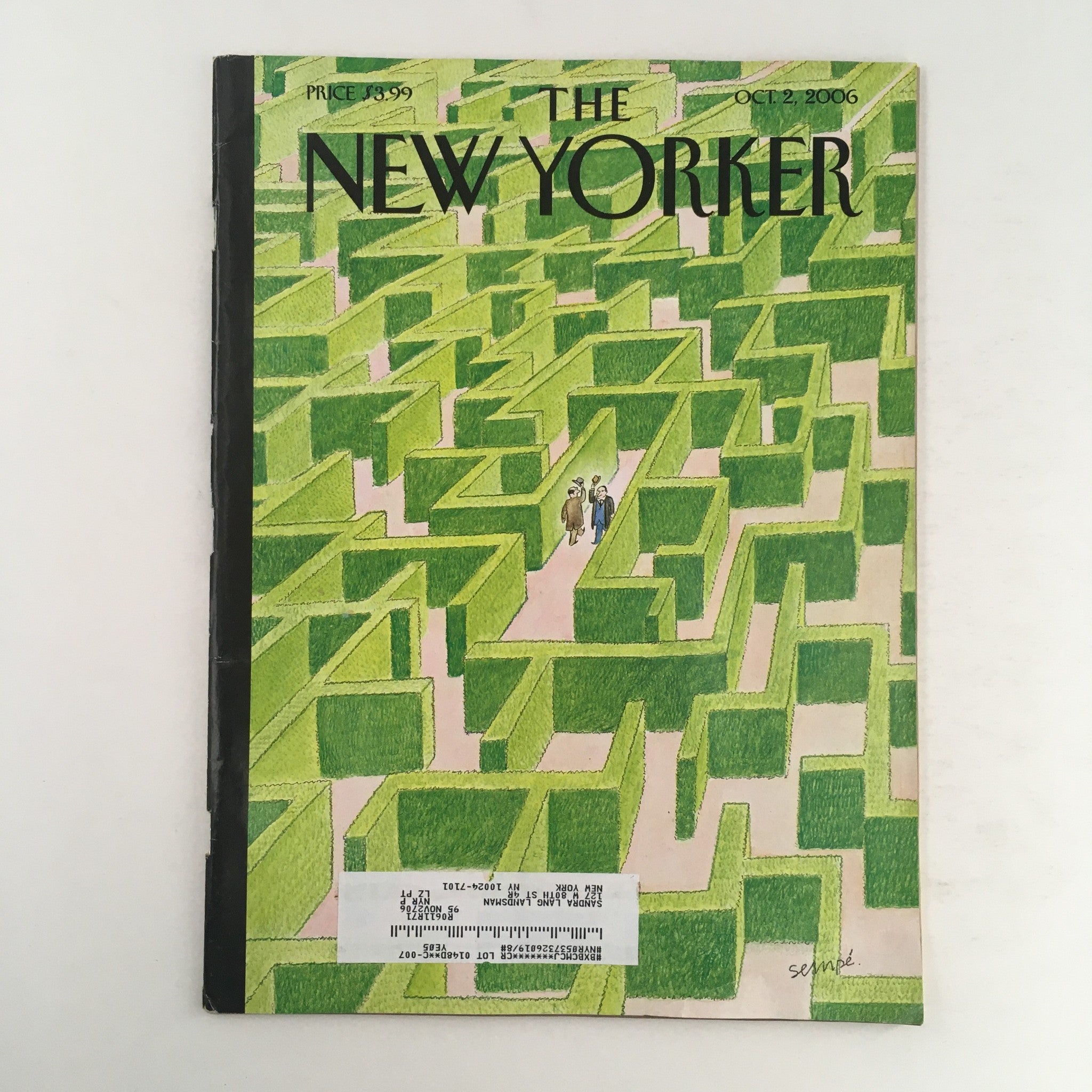 The New Yorker Full Magazine October 2 2006 Chance Encounter Jean-Jacques Sempé