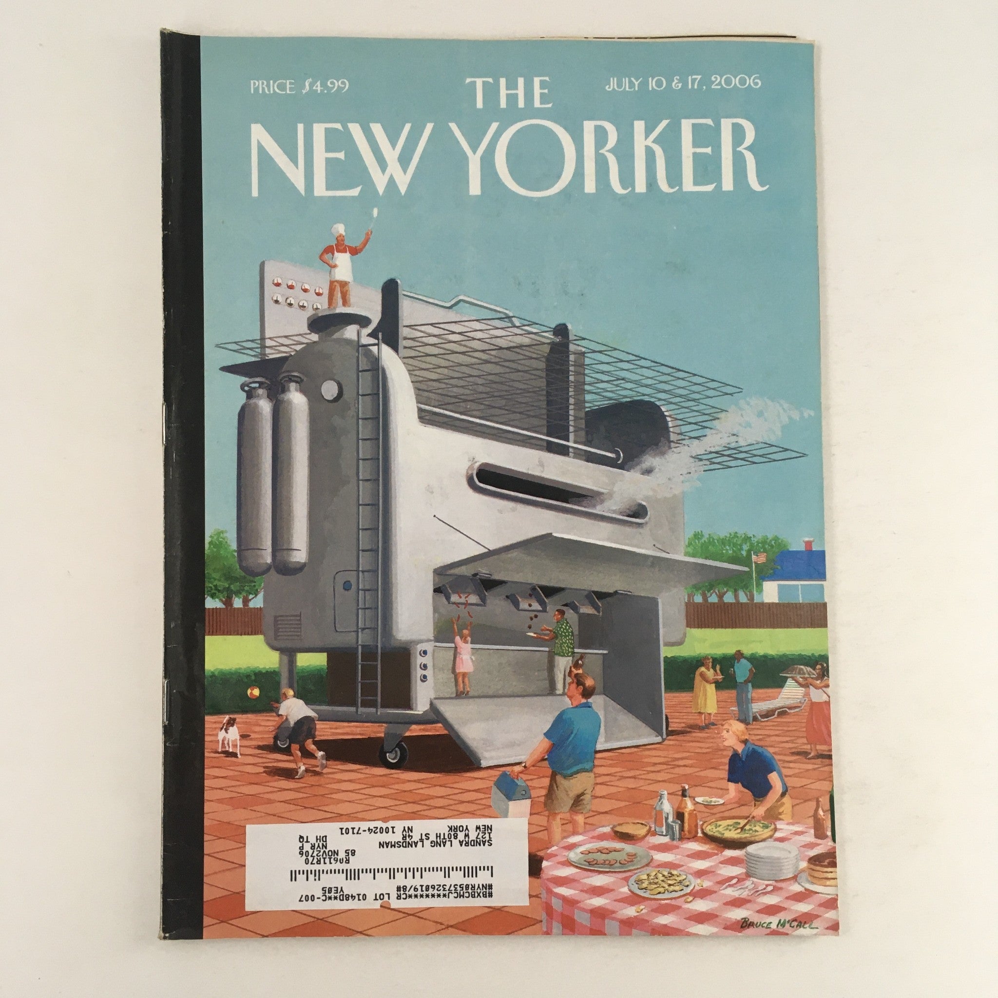 The New Yorker Full Magazine July 10 2006 Back Yard BBQ by Bruce McCall