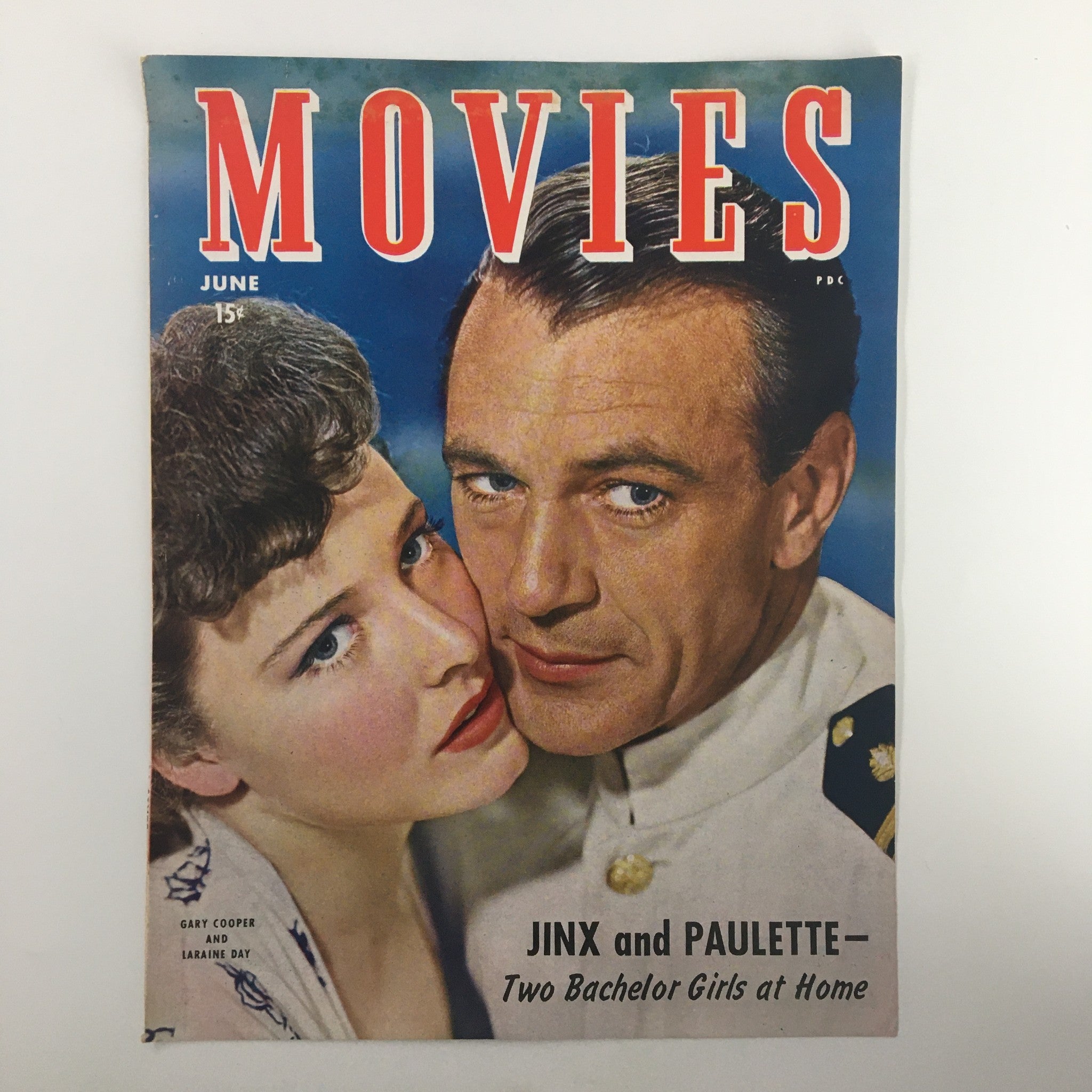 COVER ONLY Movies Magazine June 1944 Gary Cooper and Laraine Day No Label