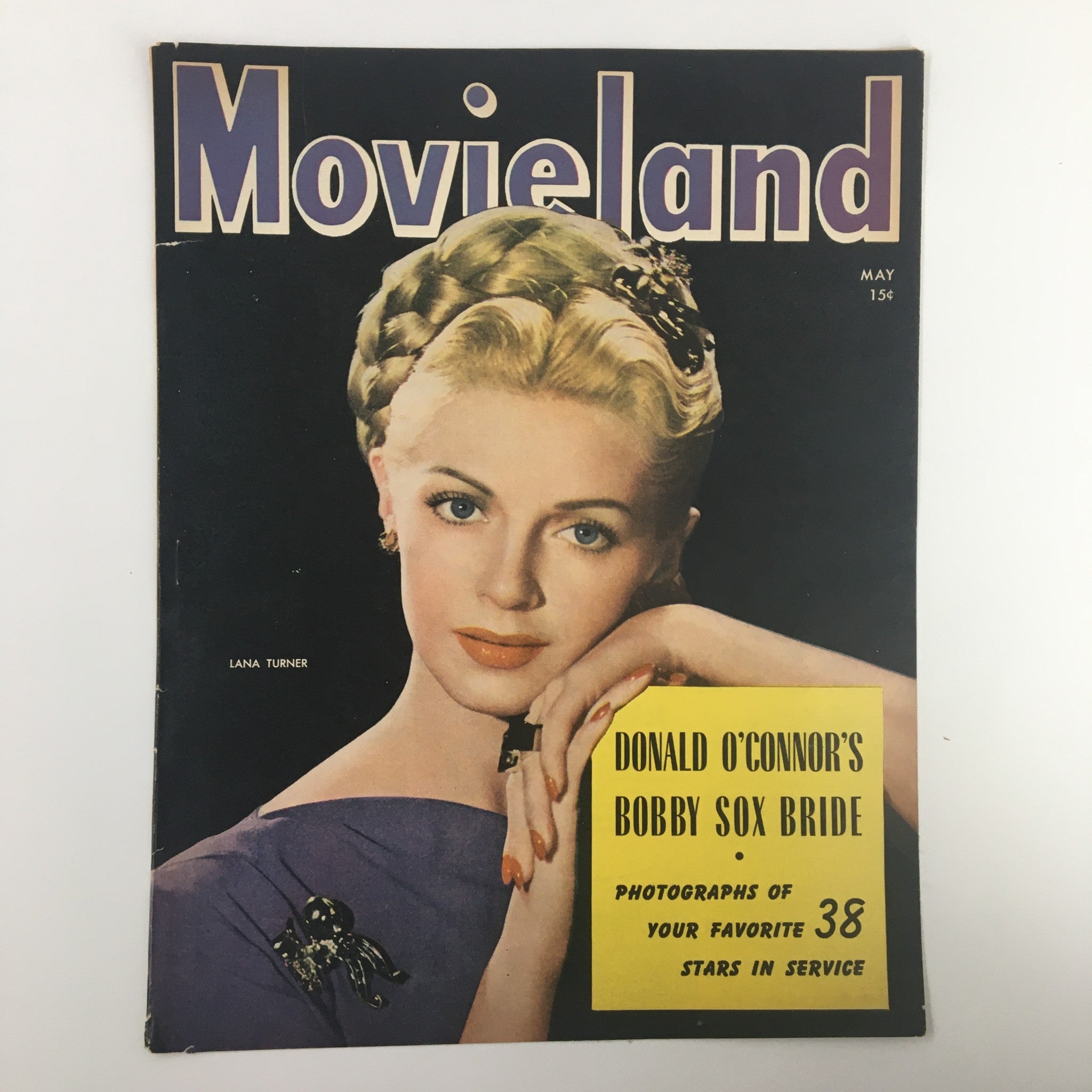 COVER ONLY Movieland Magazine May 1944 Lana Turner No Label