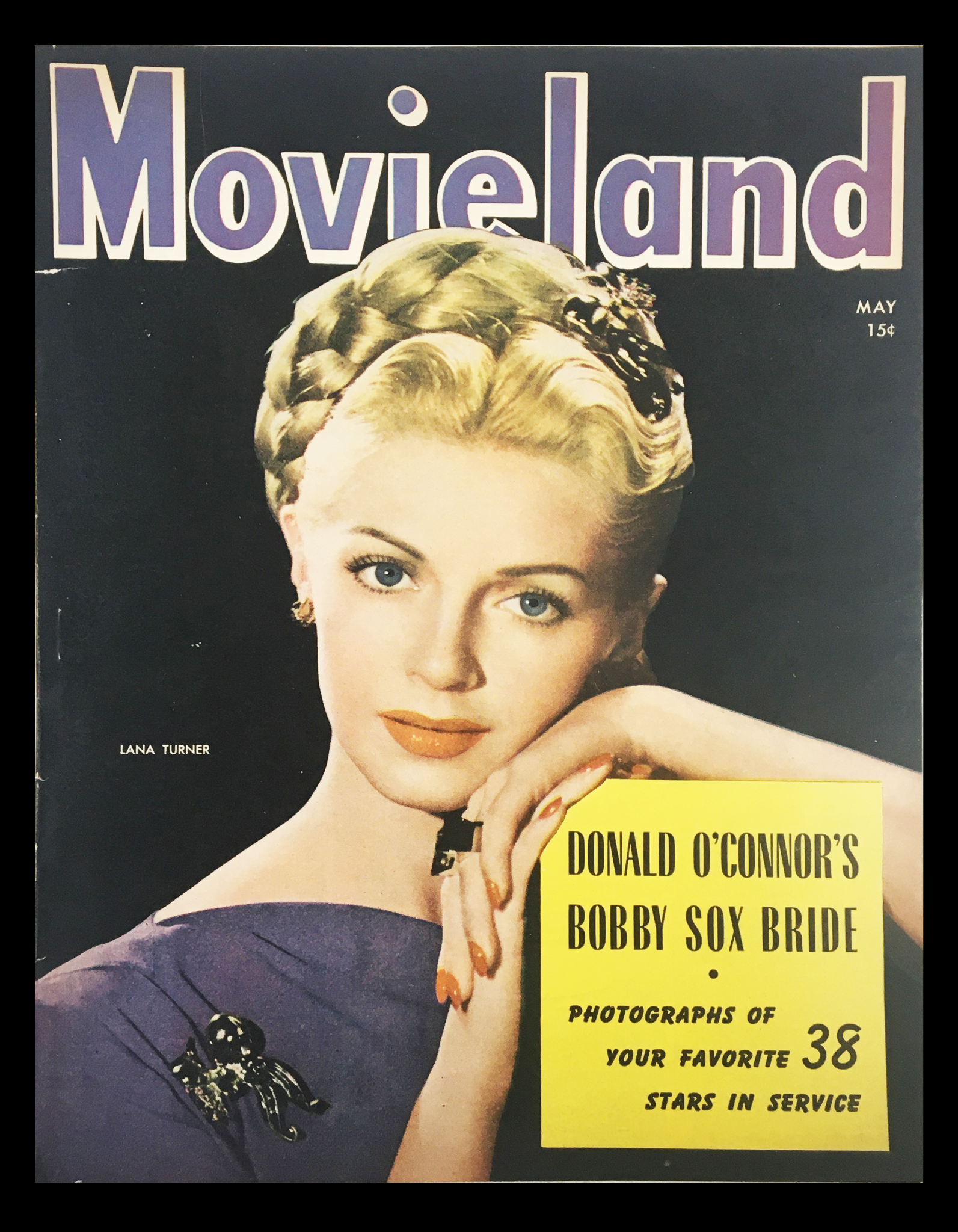 COVER ONLY Movieland Magazine May 1944 Lana Turner No Label