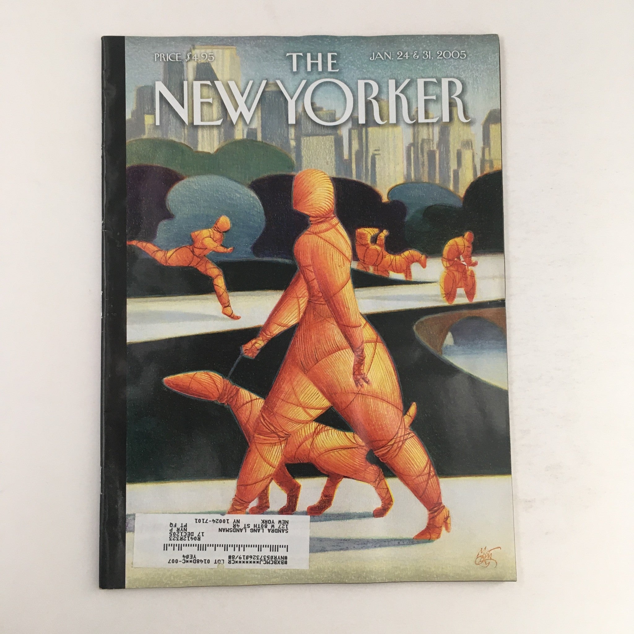 The New Yorker Magazine January 24 2005 Central Park Wrapped Lorenzo Mattotti