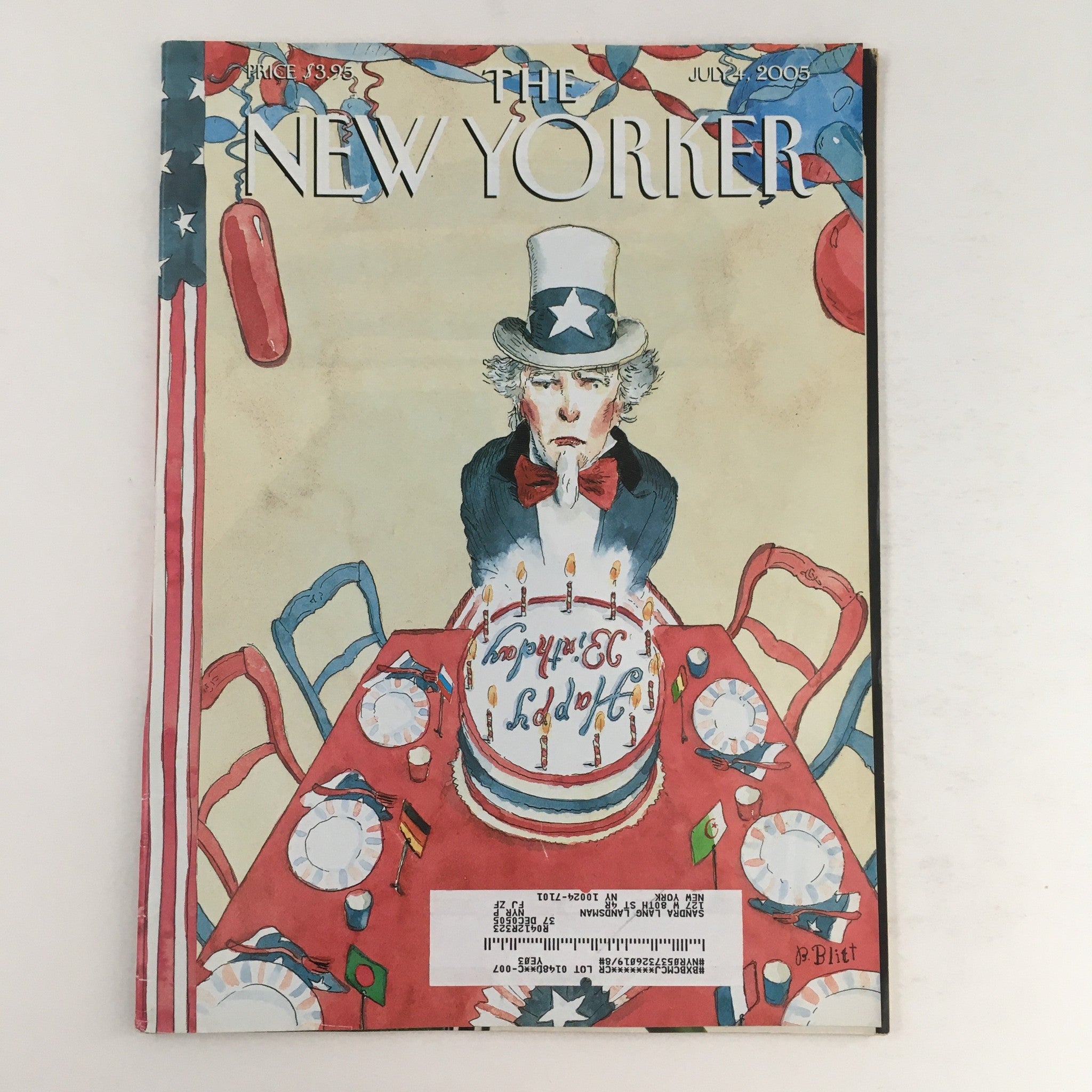 The New Yorker Full Magazine July 4 2005 Party of Clad by Barry Blitt