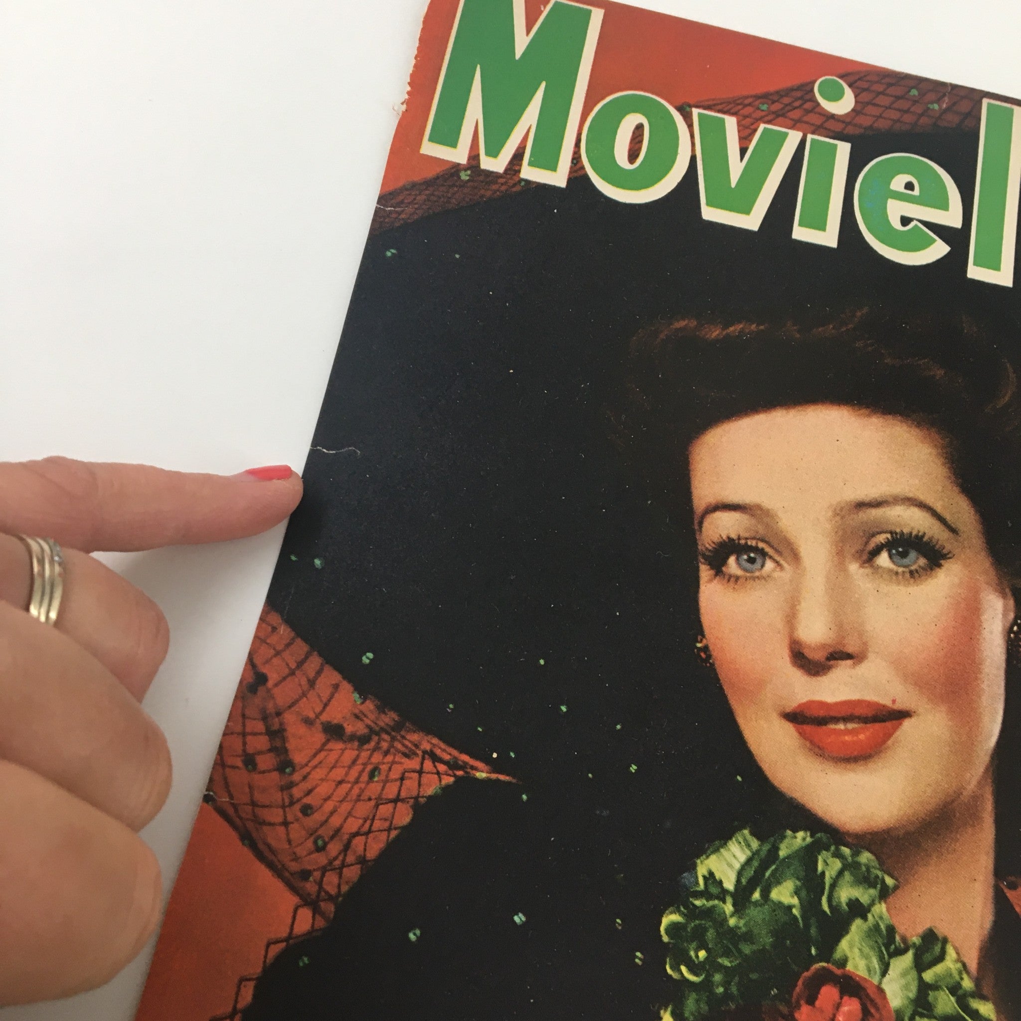 COVER ONLY Movieland Magazine February 1944 Loretta Young No Label