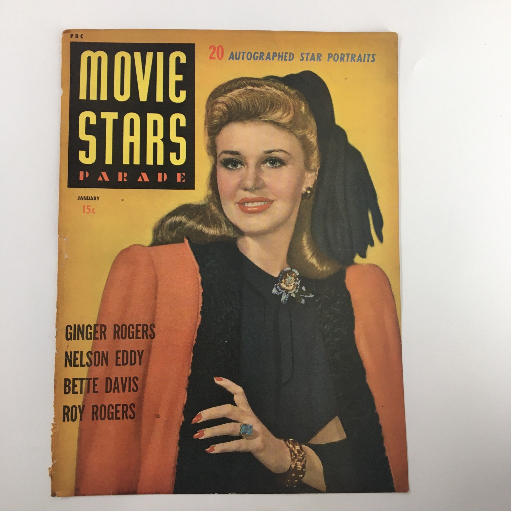 COVER ONLY Movie Stars Parade Magazine January 1943 Ginger Rogers No Label