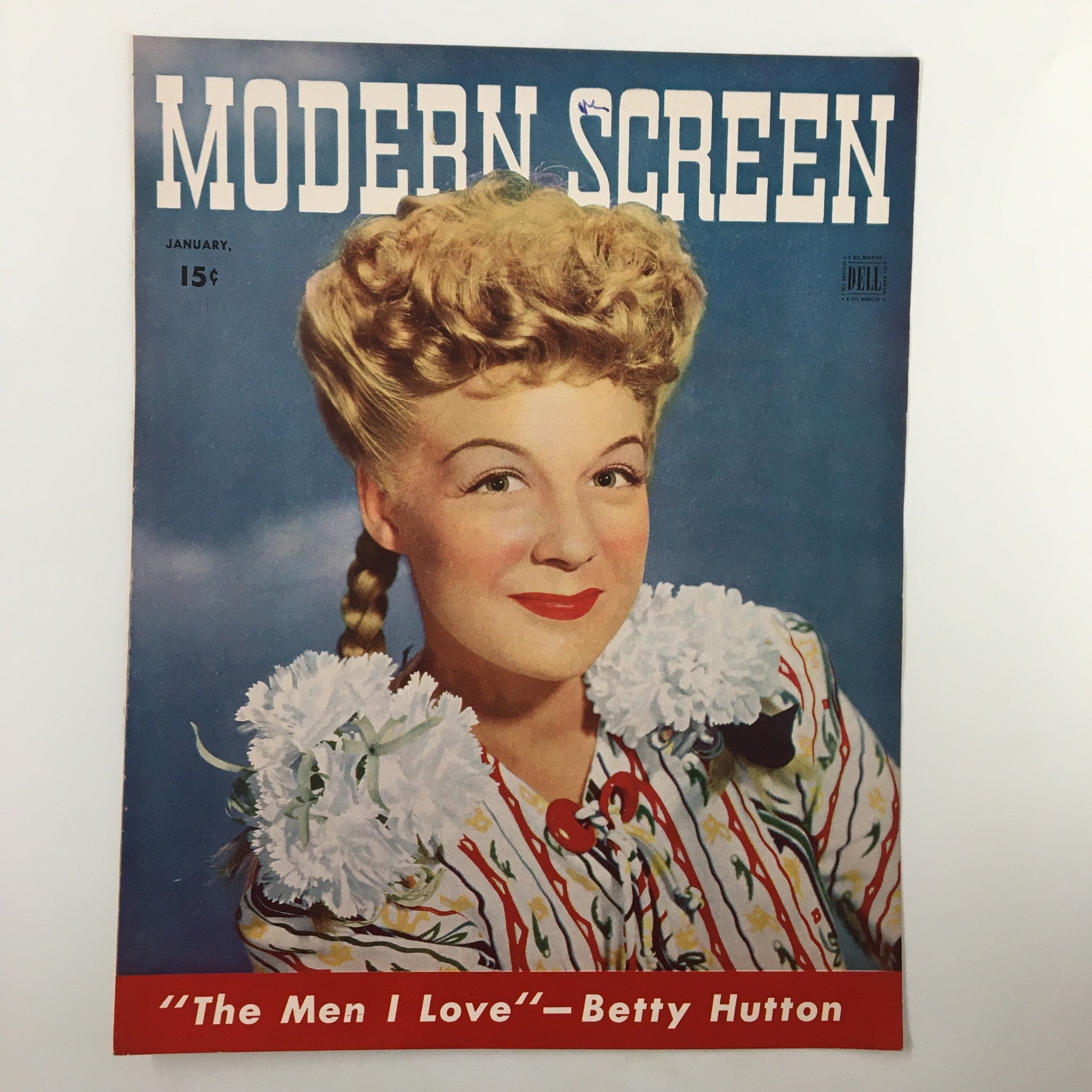 COVER ONLY Modern Screen Magazine January 1944 Betty Hutton No Label