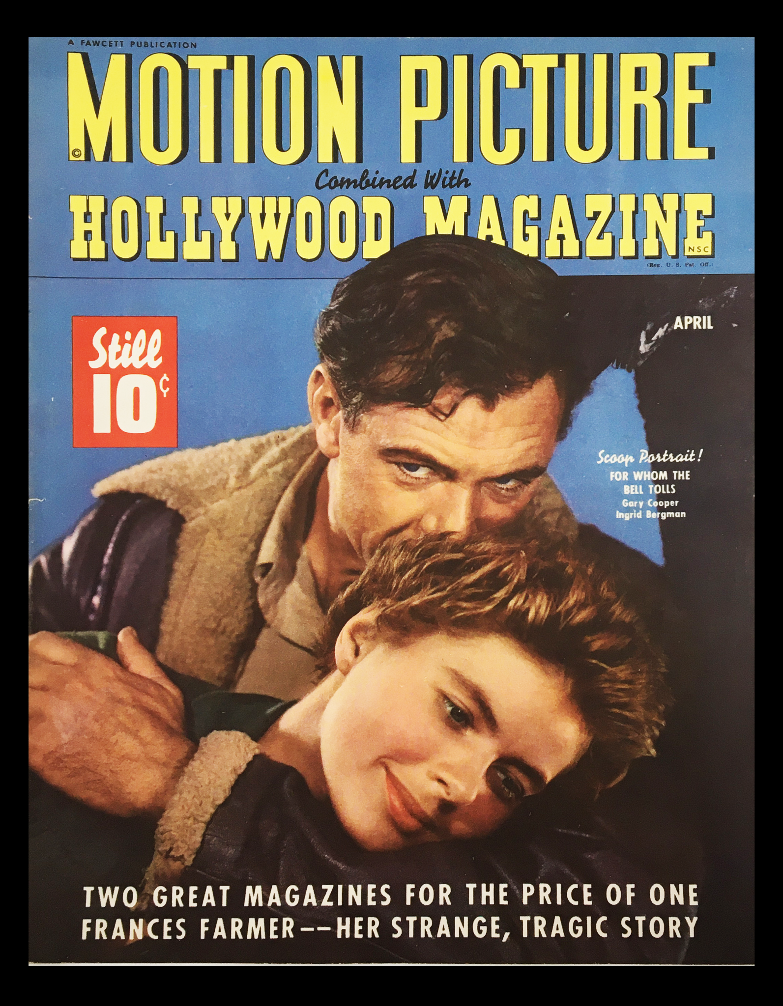 COVER ONLY Motion Picture Hollywood Magazine April 1943 Gary Cooper No Label