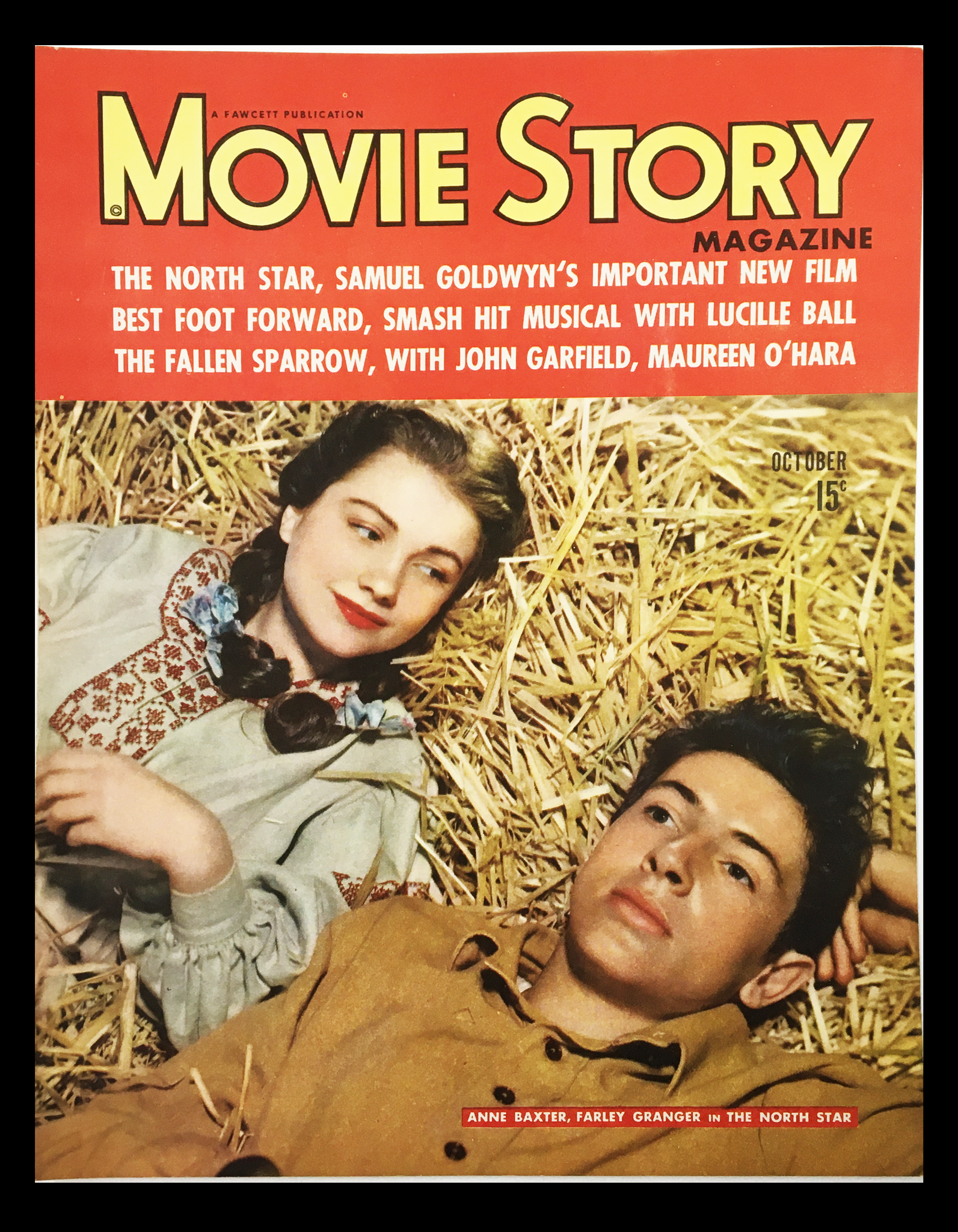 COVER ONLY Movie Story Magazine October 1943 Annie Baxter, Farley G. No Label