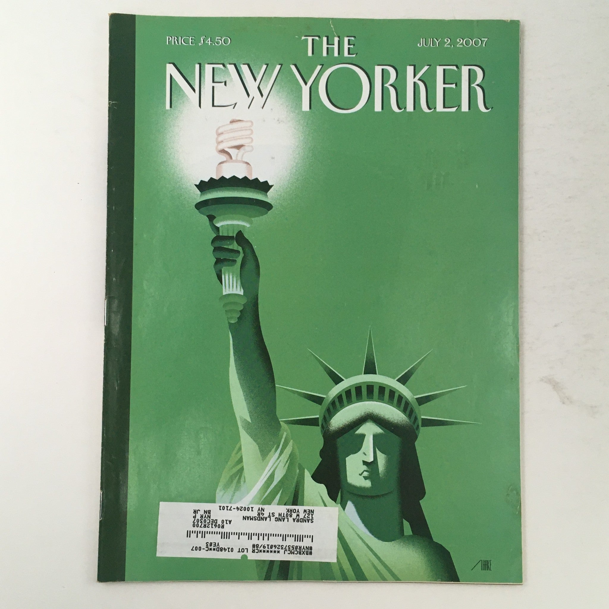 The New Yorker Full Magazine July 2 2007 Light of Liberty by Bob Staake