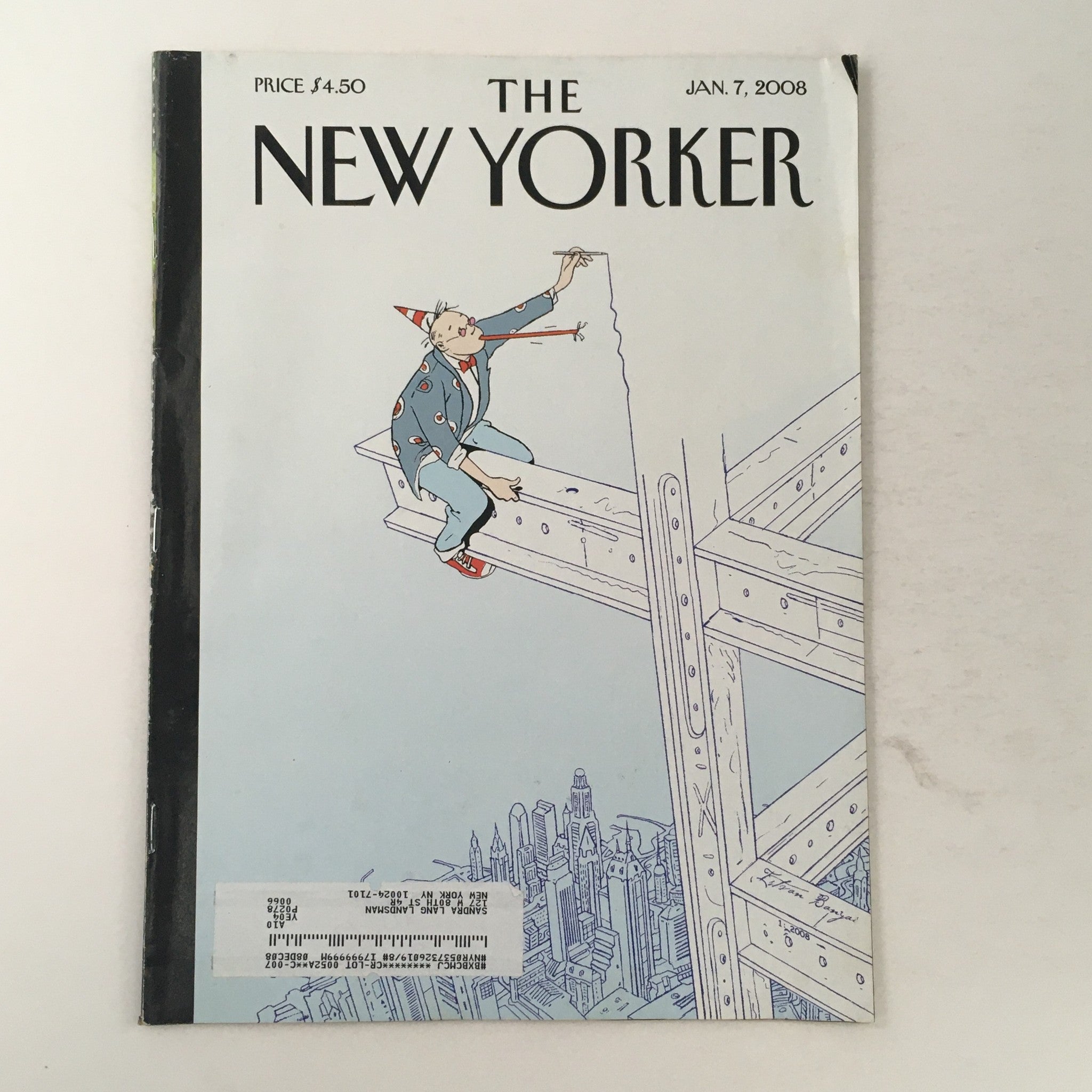 The New Yorker Full Magazine January 7 2008 On The Edge by Istvan Banyai