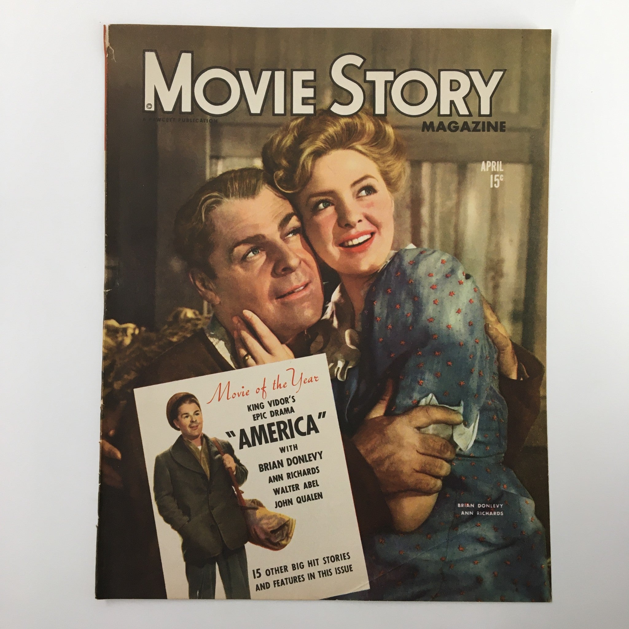 COVER ONLY Movie Story Magazine April 1944 Brian Donlevy, Ann Richards No Label