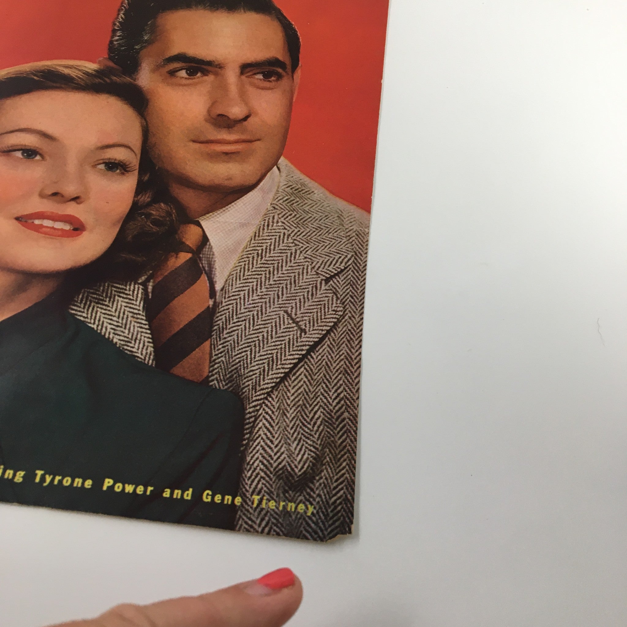 COVER ONLY Screen Romances November 1946 tyrone Power / Gene Tierney No Label