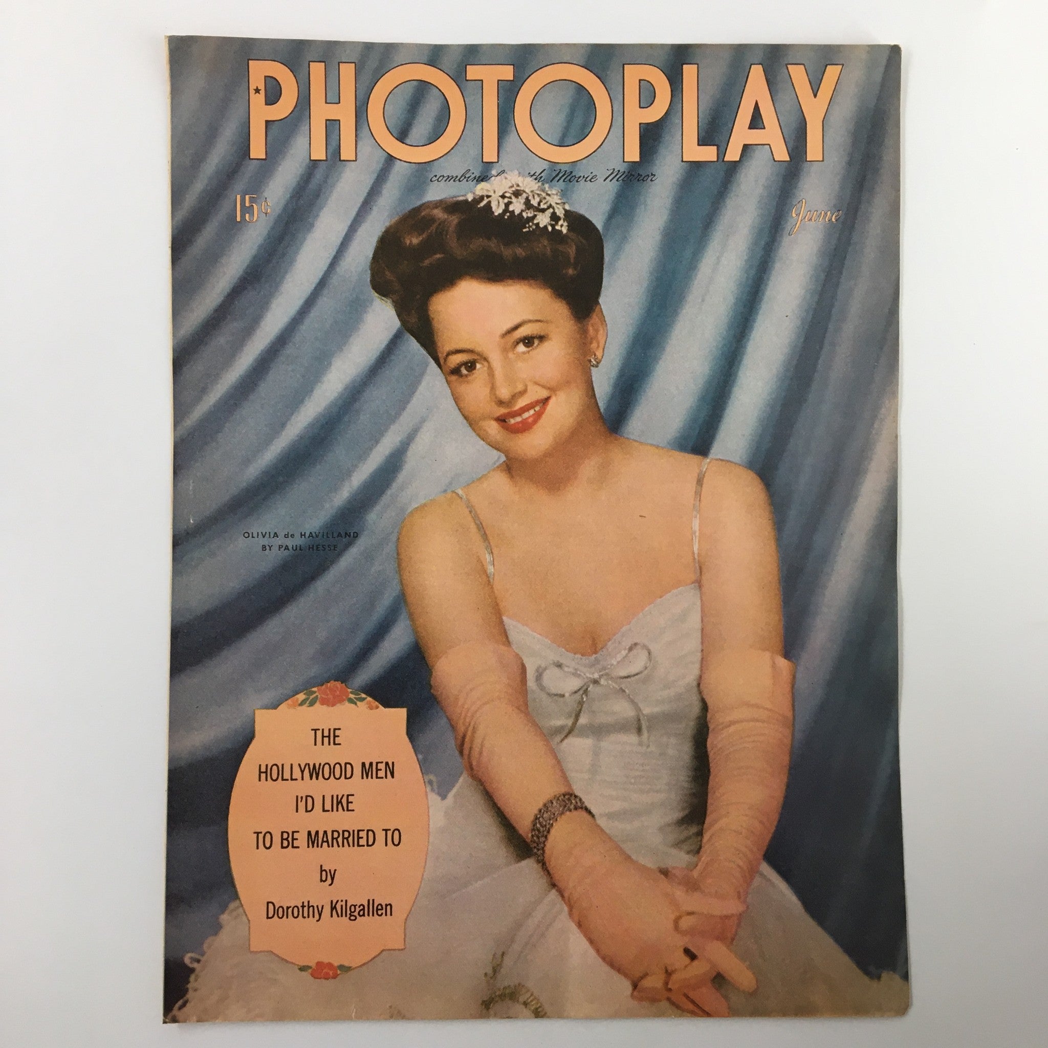 COVER ONLY Photoplay Magazine June 1944 Olivea de Havilland No Label