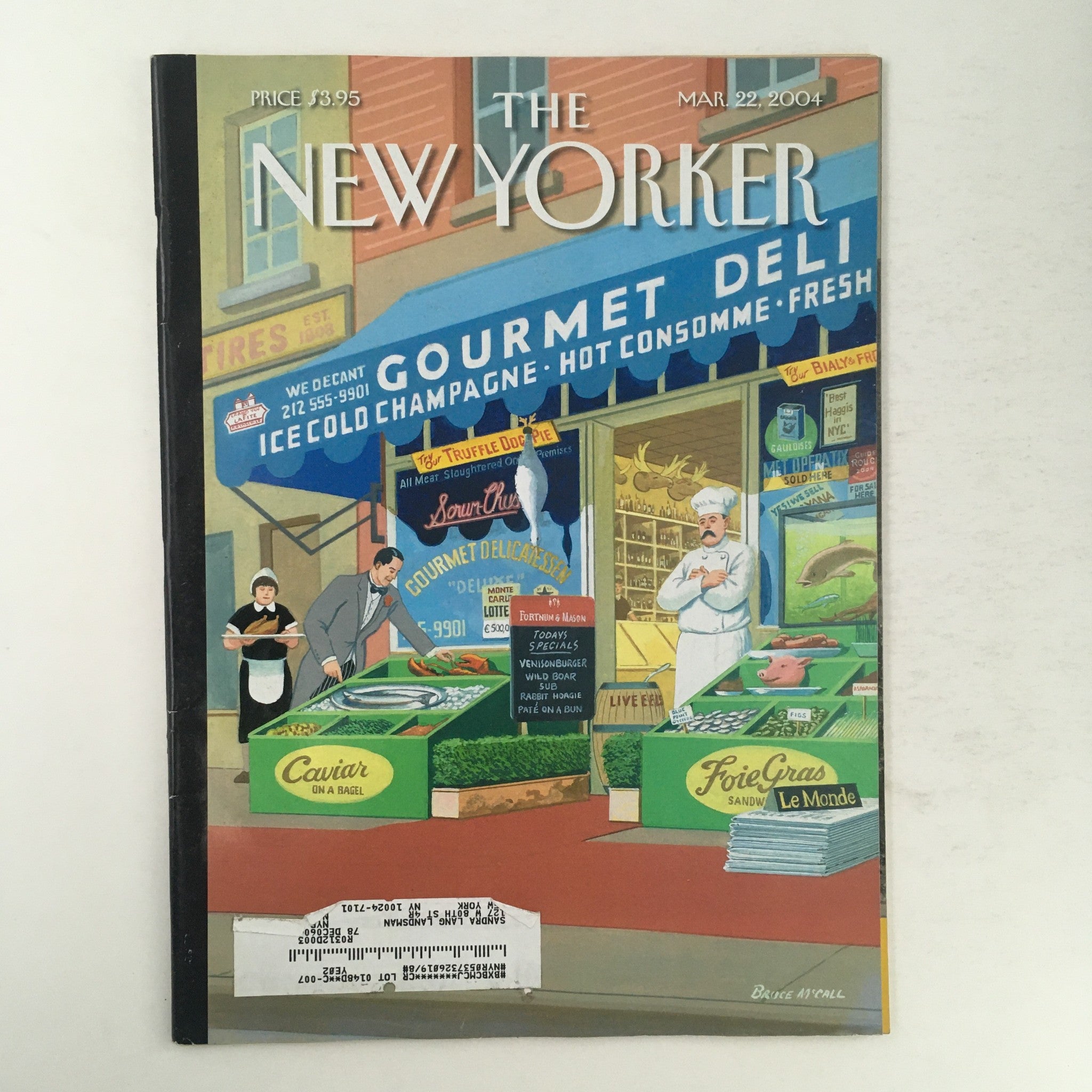 The New Yorker Full Magazine March 22 2004 Gourmet Deli by Bruce McCall VG