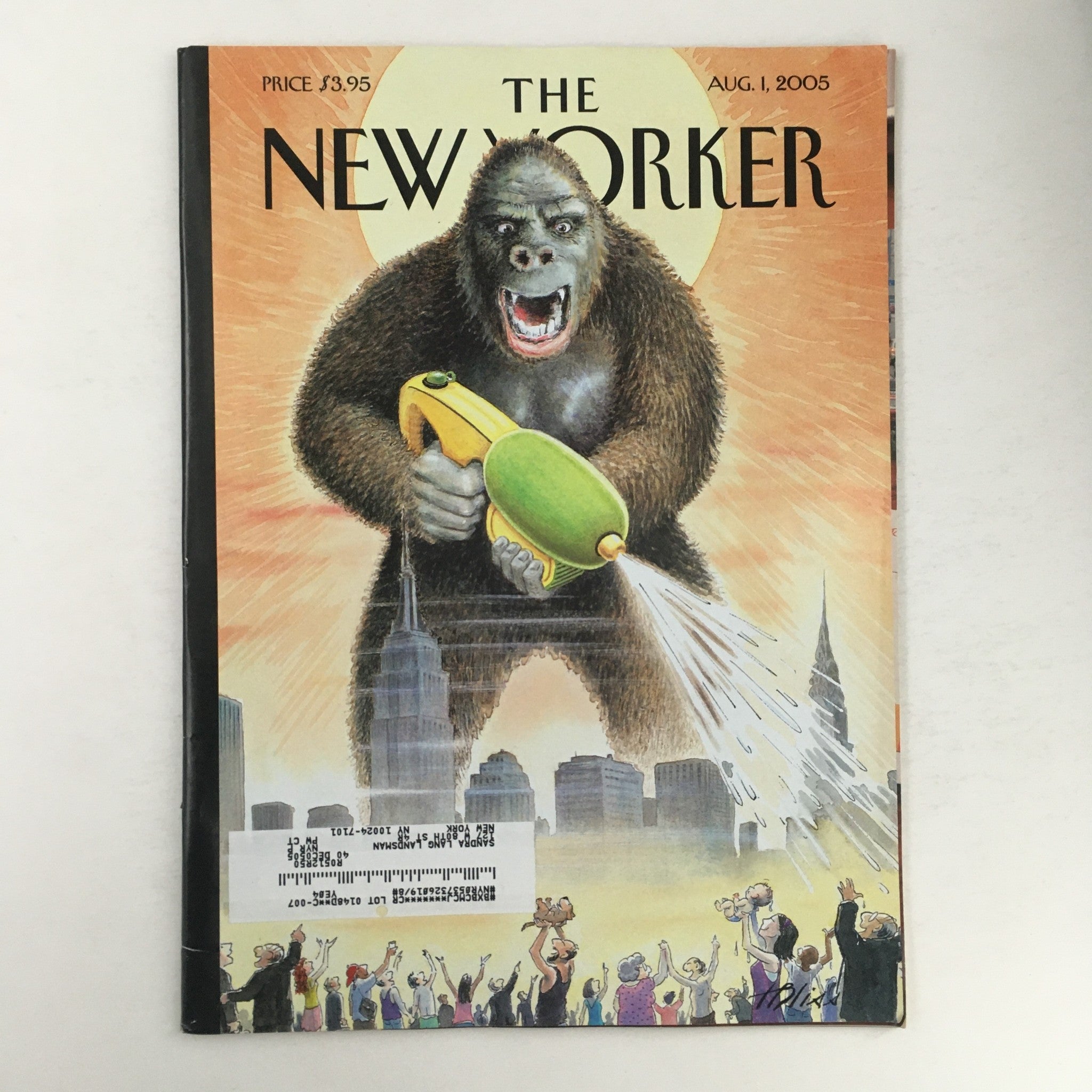 The New Yorker Full Magazine August 1 2005 King Kong Cover by Harry Bliss VG