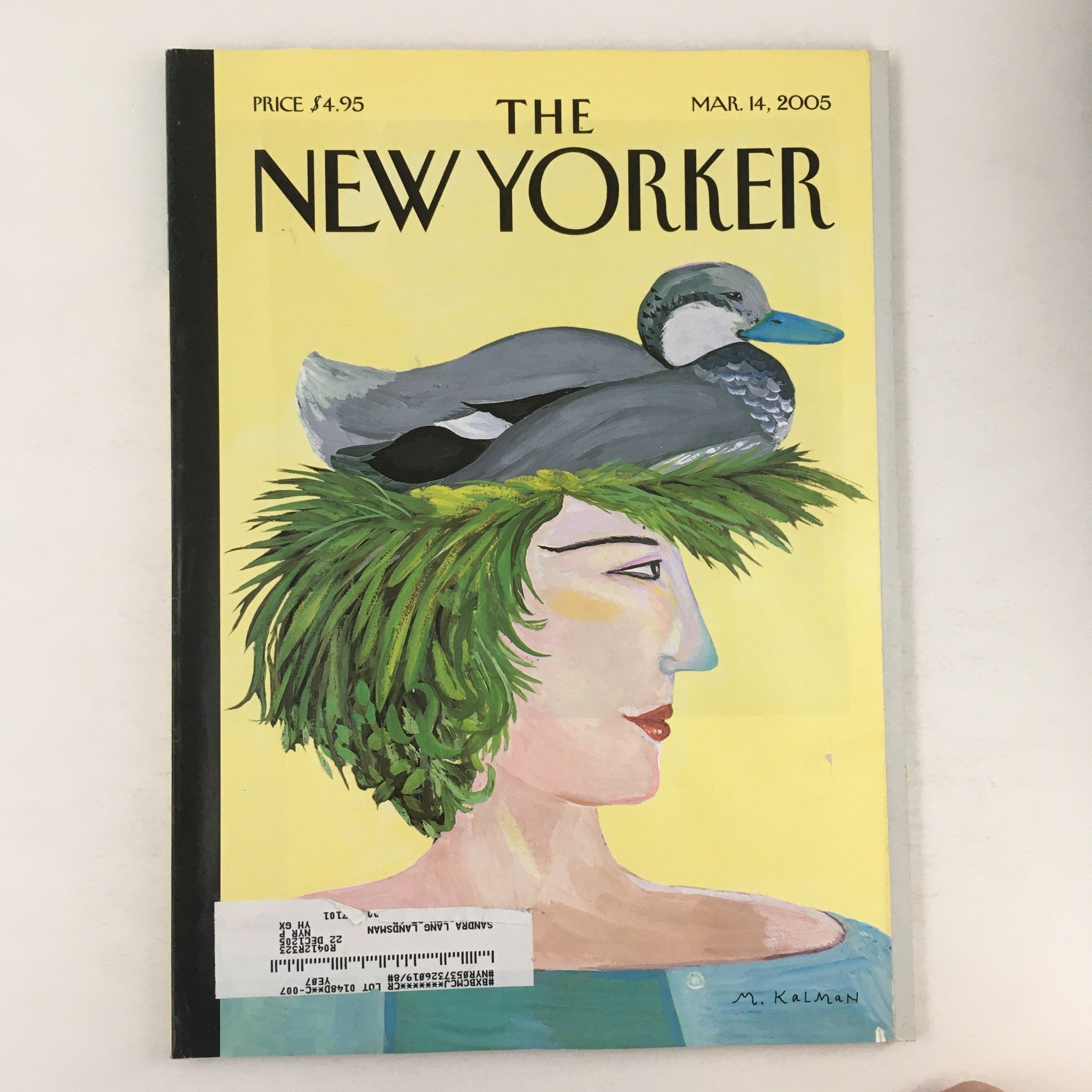 The New Yorker Full Magazine March 14 2005 Duck Head by Maira Kalman VG