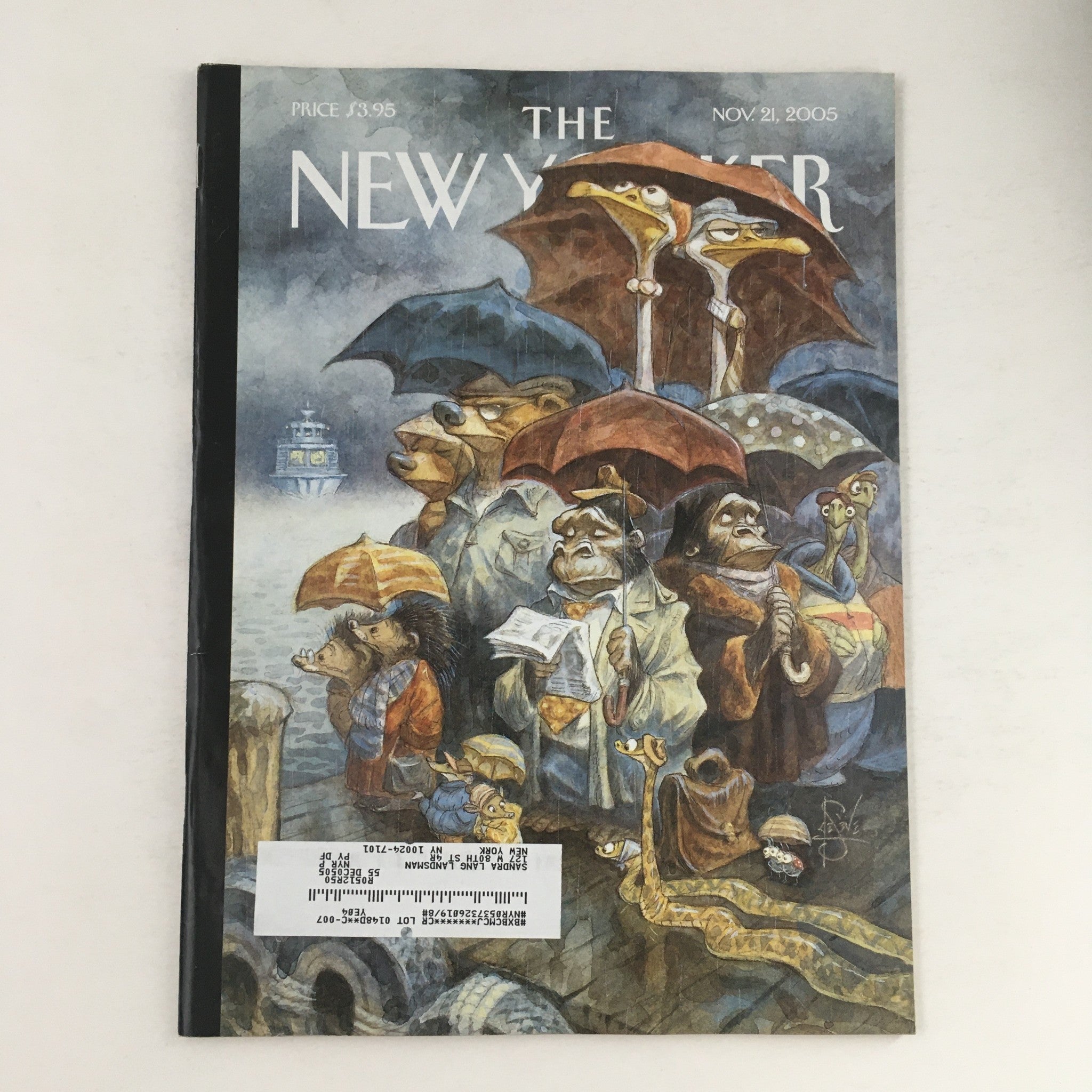 The New Yorker Full Magazine November 21 2005 By Pairs by Peter de Sève VG