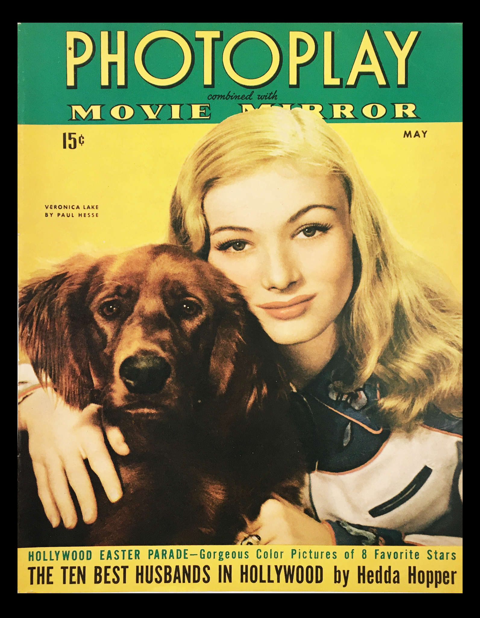 COVER ONLY Photoplay Movie Mirror Magazine May 1943 Veronica Lake No Label