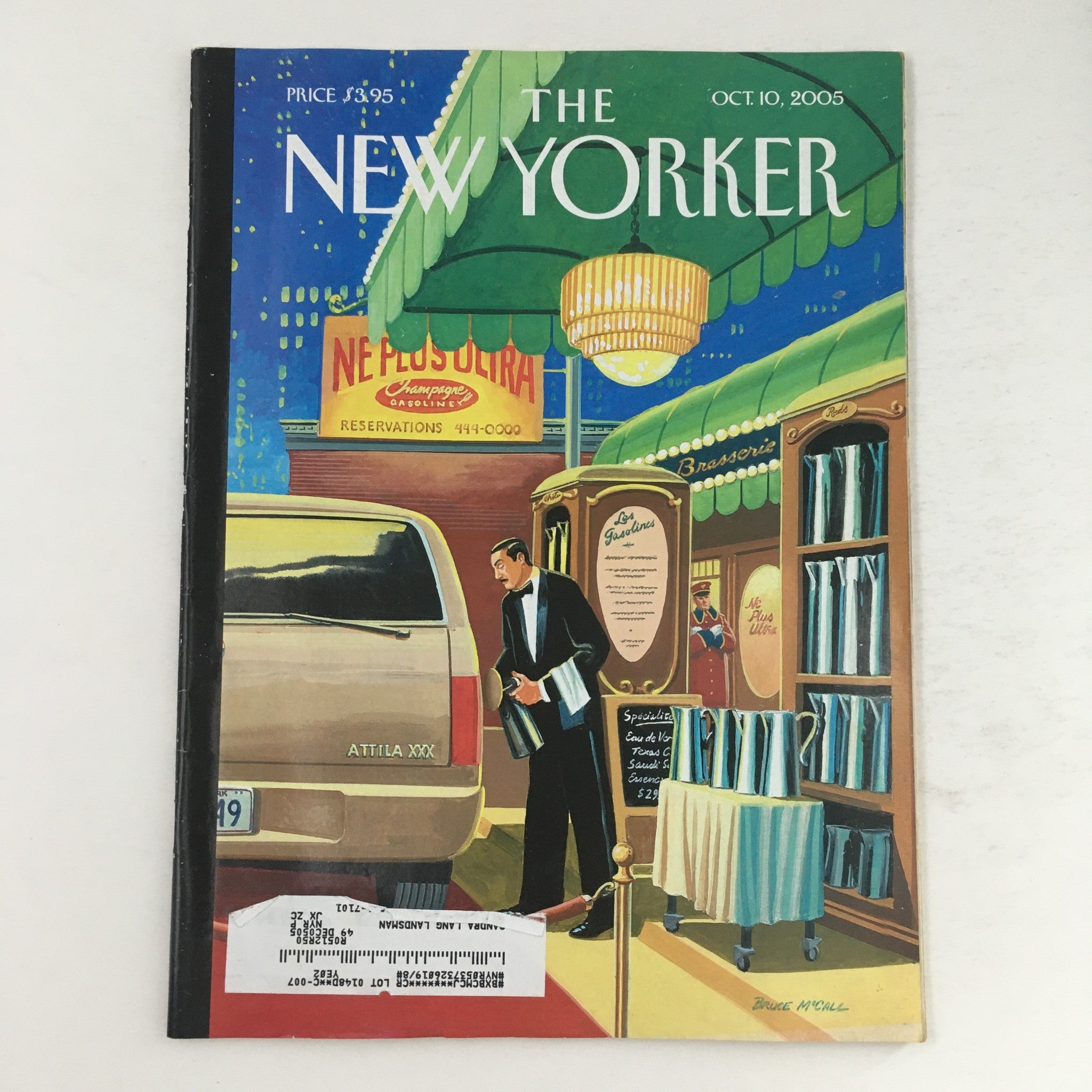 The New Yorker Full Magazine October 10 2005 A Soupcon of Ethyl Bruce McCall VG