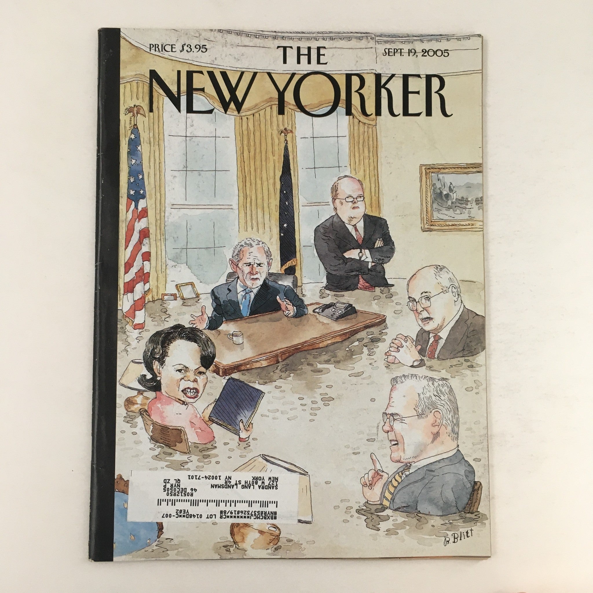 The New Yorker Full Magazine September 19 2005 Trent Lott's Bet Barry Blitt VG