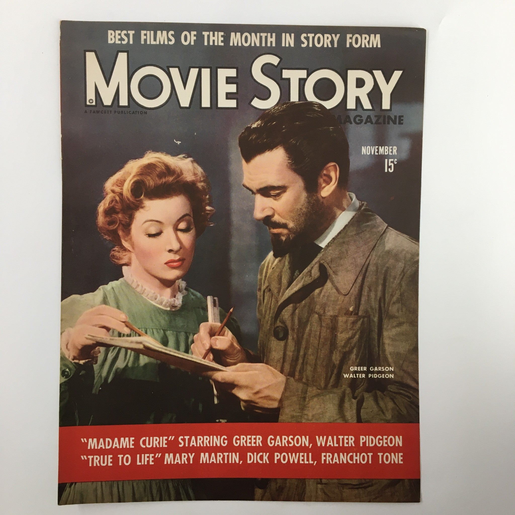 COVER ONLY Movie Story Magazine November 1943 Greer Garson, Walter P. No Label