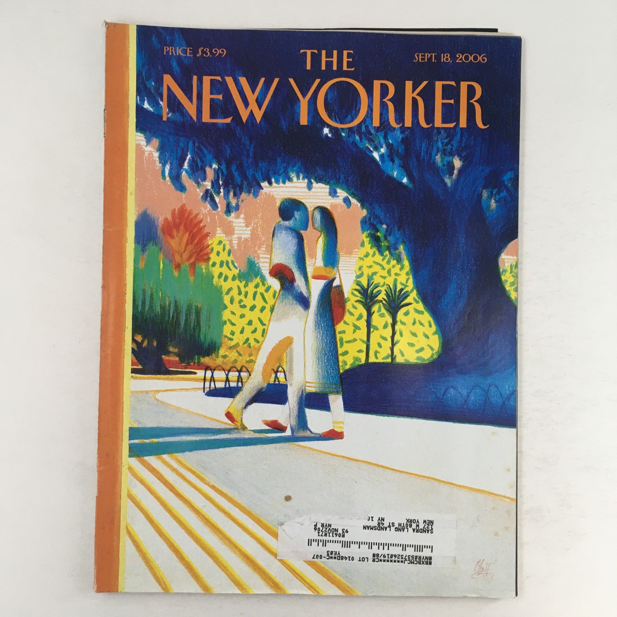 The New Yorker Full Magazine September 18 2006 The Love Park Lorenzo Mattotti VG