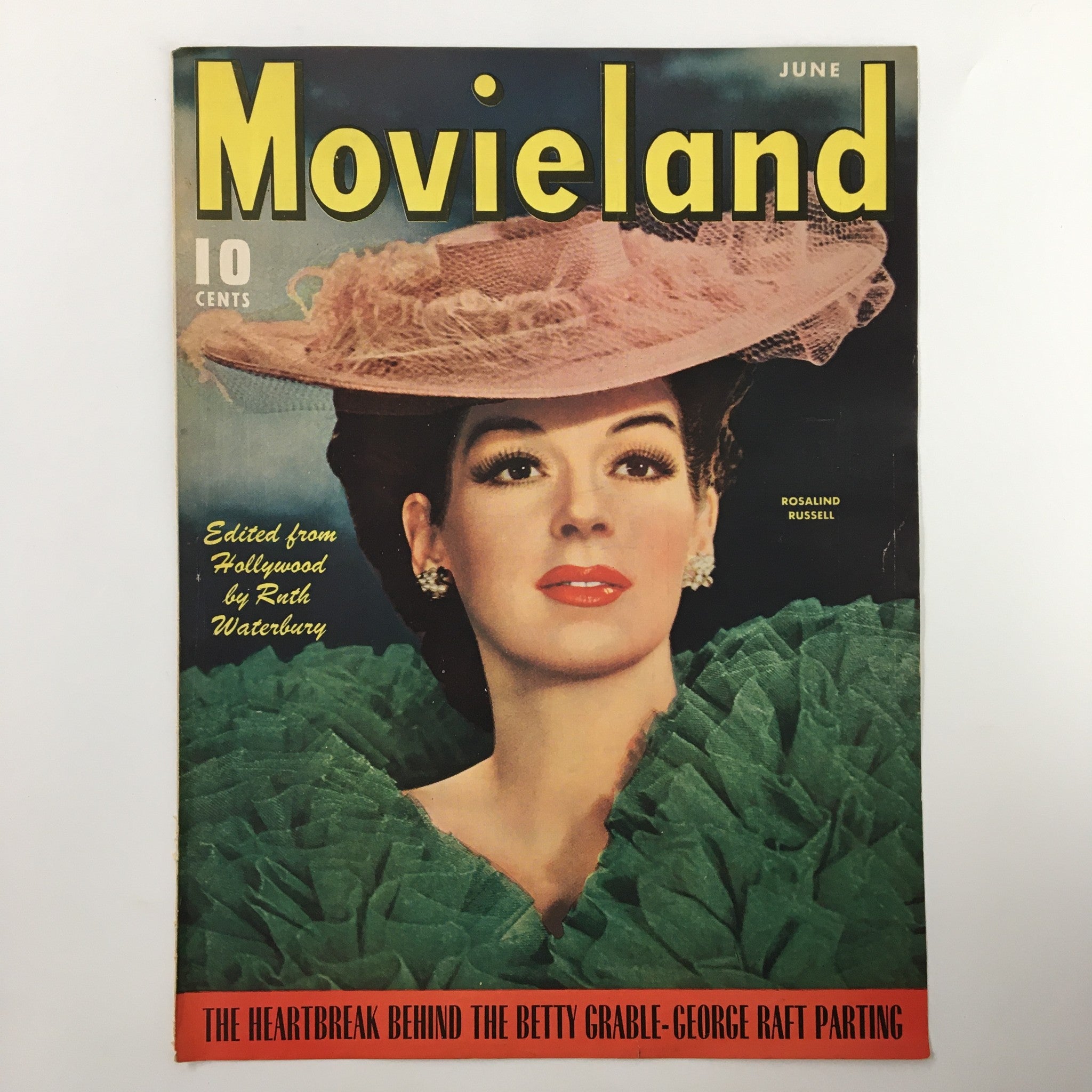 COVER ONLY Movieland Magazine June 1943 Rosalind Russell No Label