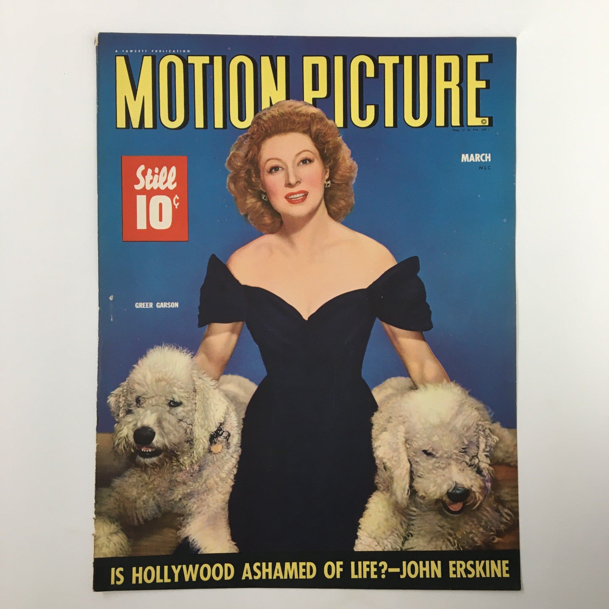 COVER ONLY Motion Picture Magazine March 1943 Greer Garson No Label