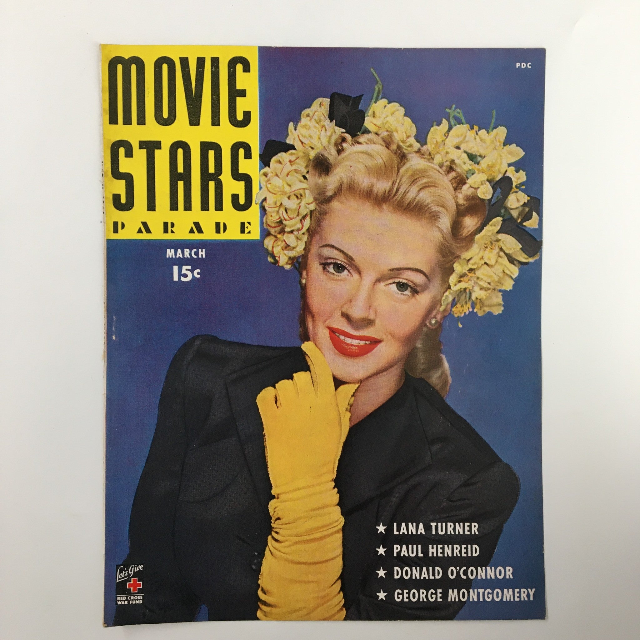 COVER ONLY Movie Stars Parade March 1944 Lana Turner, Paul Henreid No Label