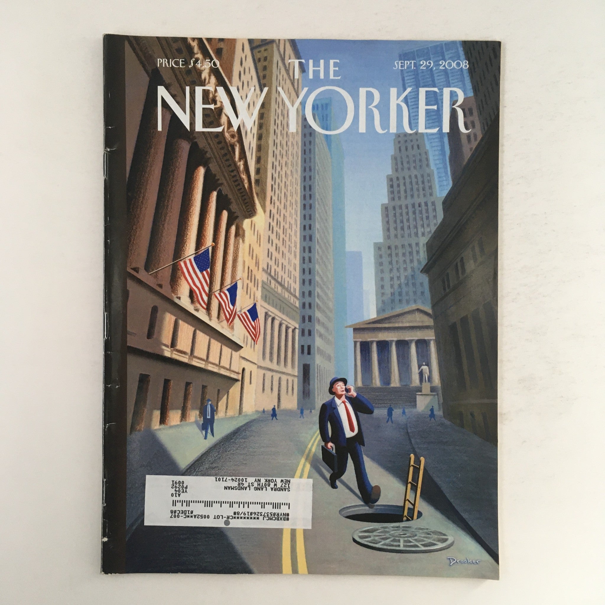 The New Yorker Magazine September 29 2008 Downward Mobility Eric Drooker VG