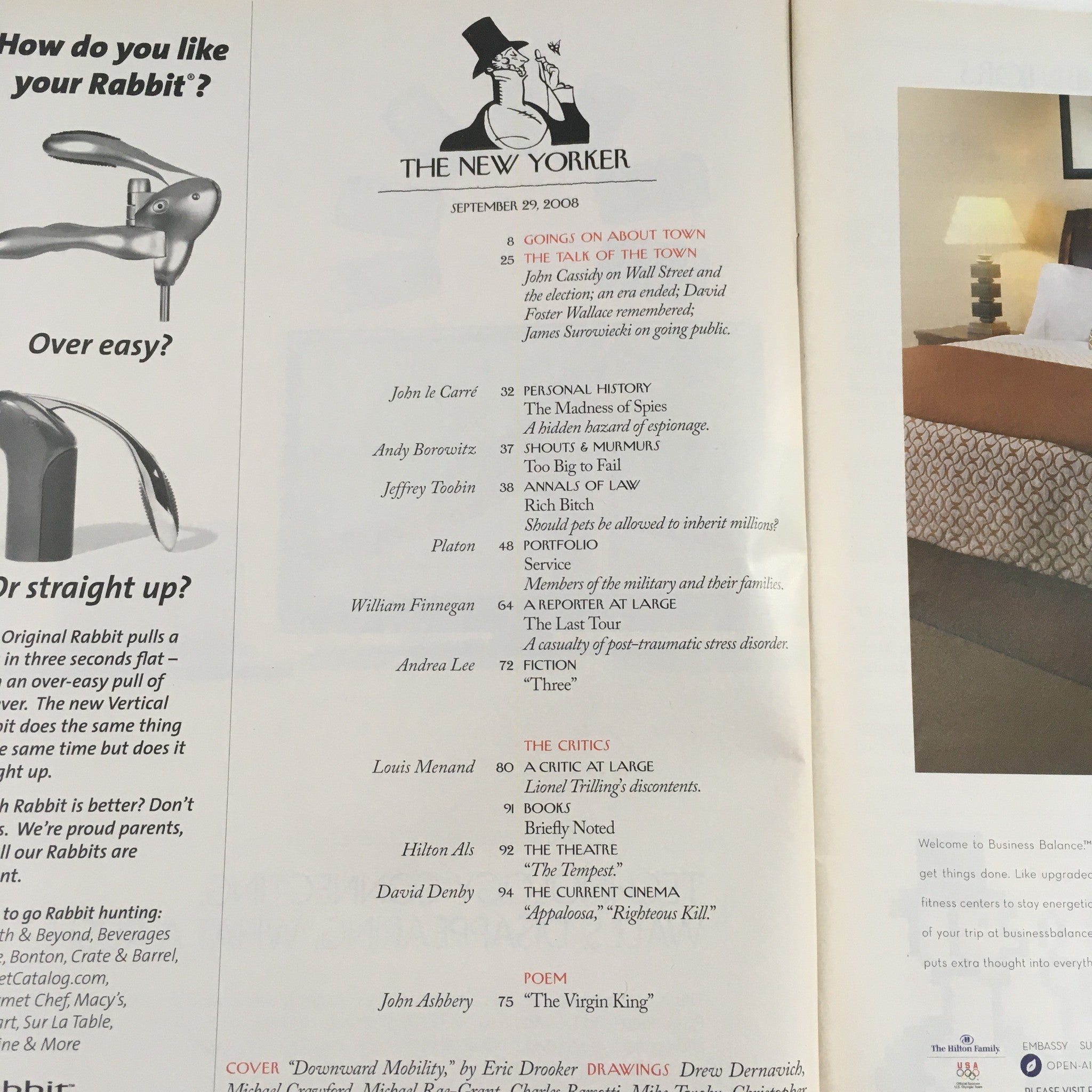 The New Yorker Magazine September 29 2008 Downward Mobility Eric Drooker VG