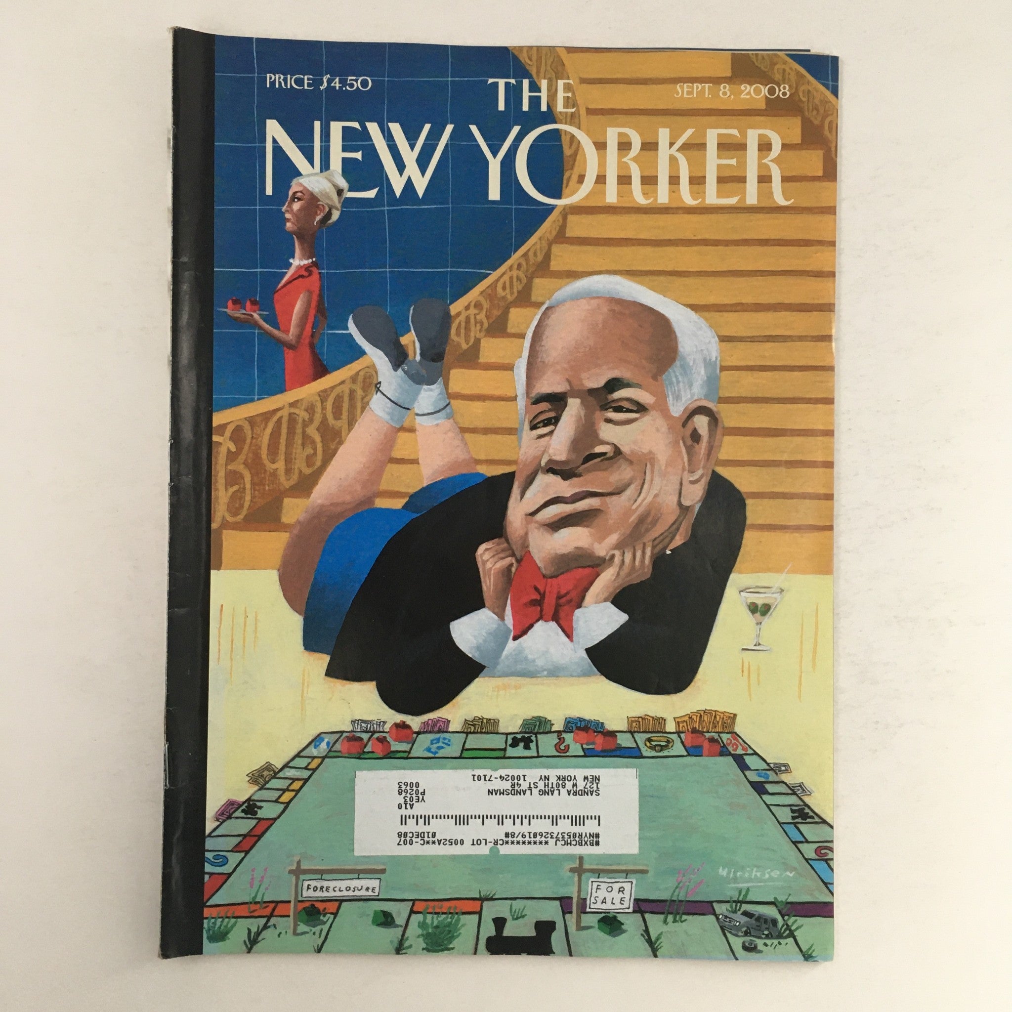 The New Yorker Full MAgazine September 8 2008 FJohn McCain by Mark Ulriksen VG