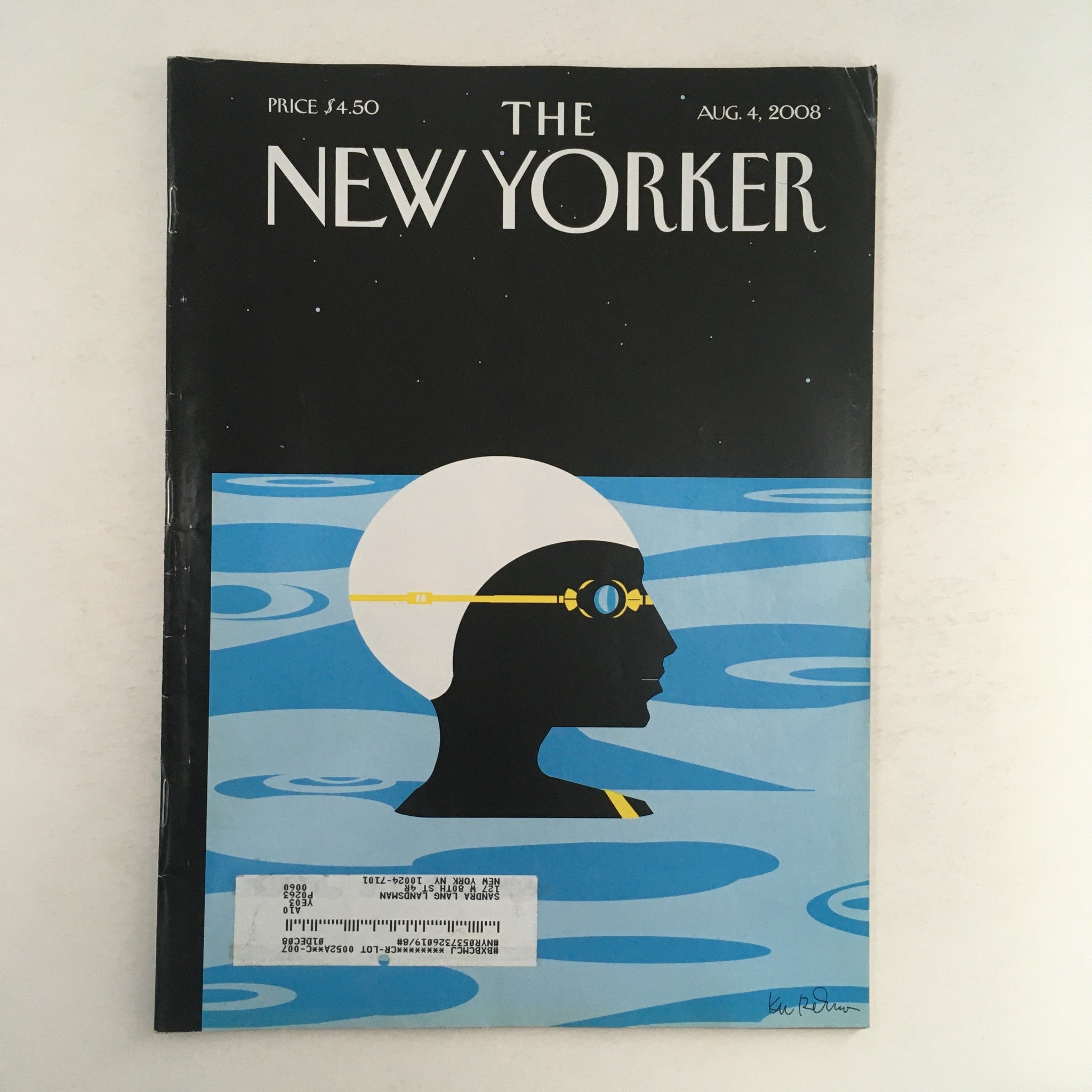 The New Yorker Full Magazine August 4 2008 Night Cap by Kim DeMarco VG