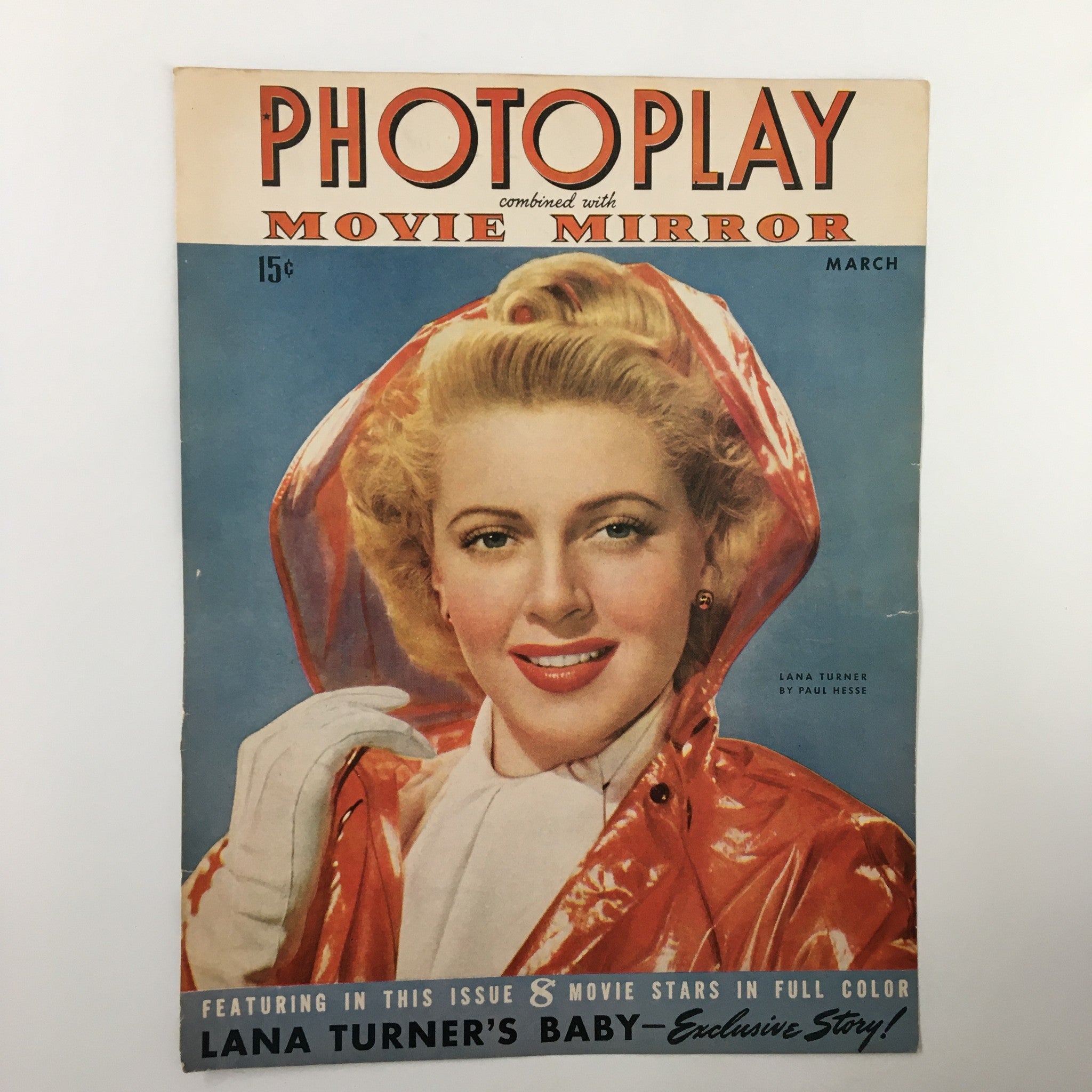 COVER ONLY Photoplay Movie Mirror Magazine March 1943 Lana Turner No Label