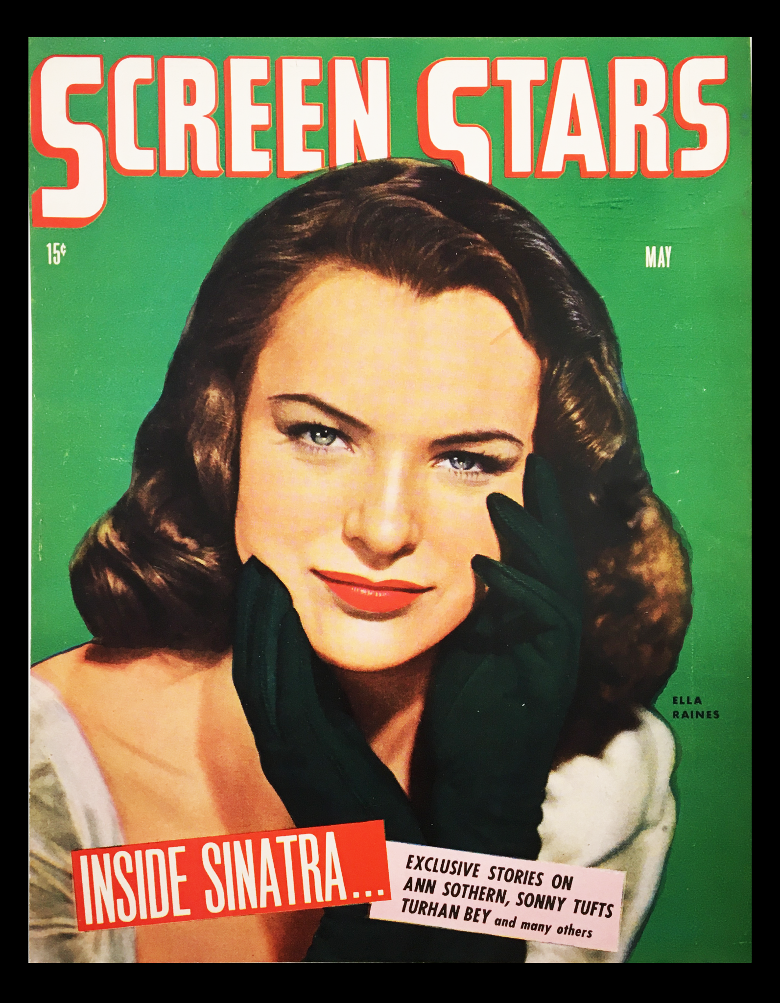 COVER ONLY Screen Stars Magazine May 1944 Ella Raines, Frank Sinatra No Label